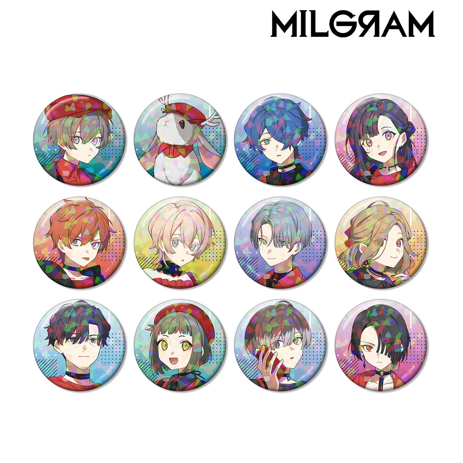 MILGRAM -ミルグラム- 描き下ろし 5th Anniversary ver. トレーディングホログラム缶バッジ(単位/単品) 画像 3 | AniSmile