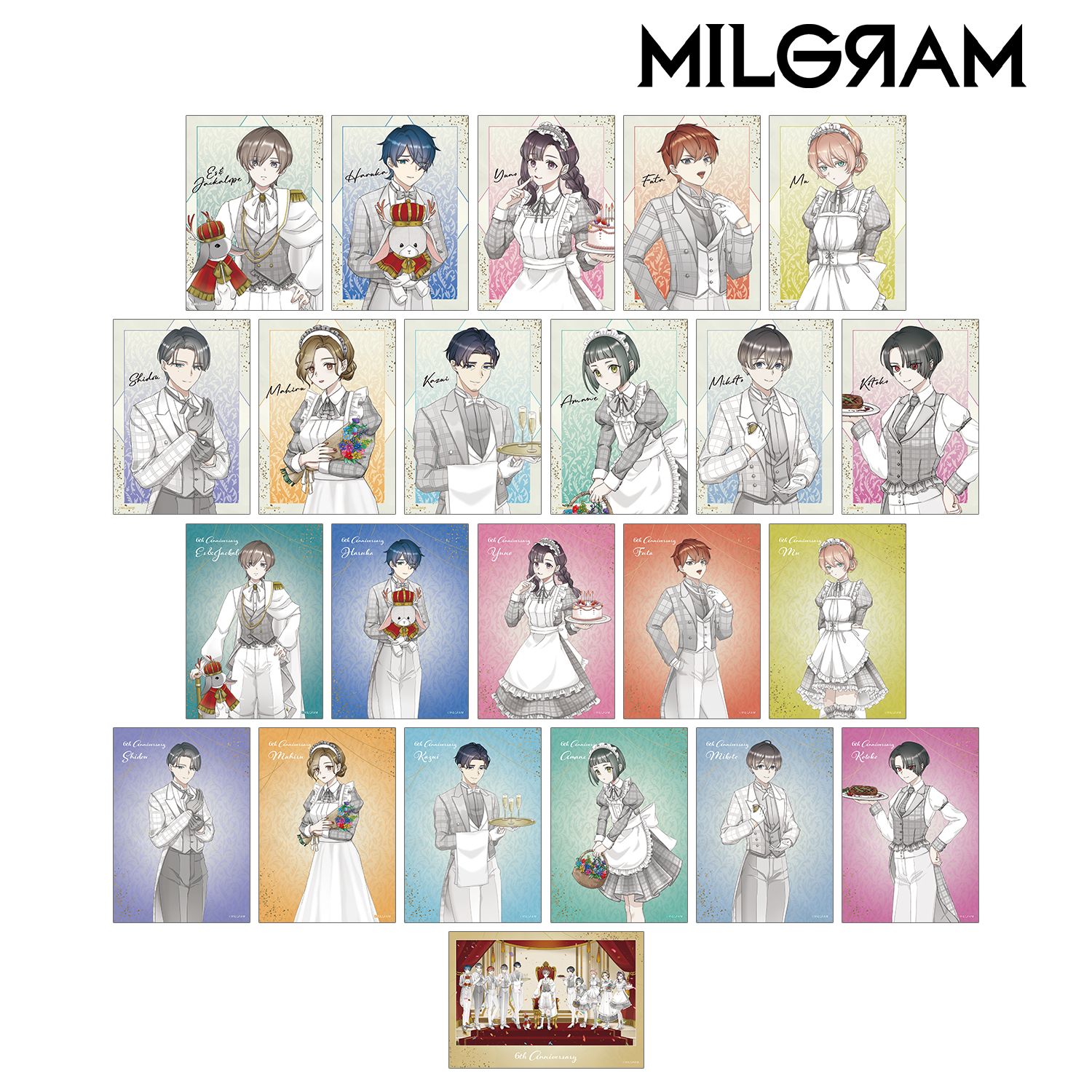 MILGRAM -ミルグラム- 描き下ろし 6th Anniversary ver. トレーディングブロマイド(単位/単品) 画像 2 | AniSmile
