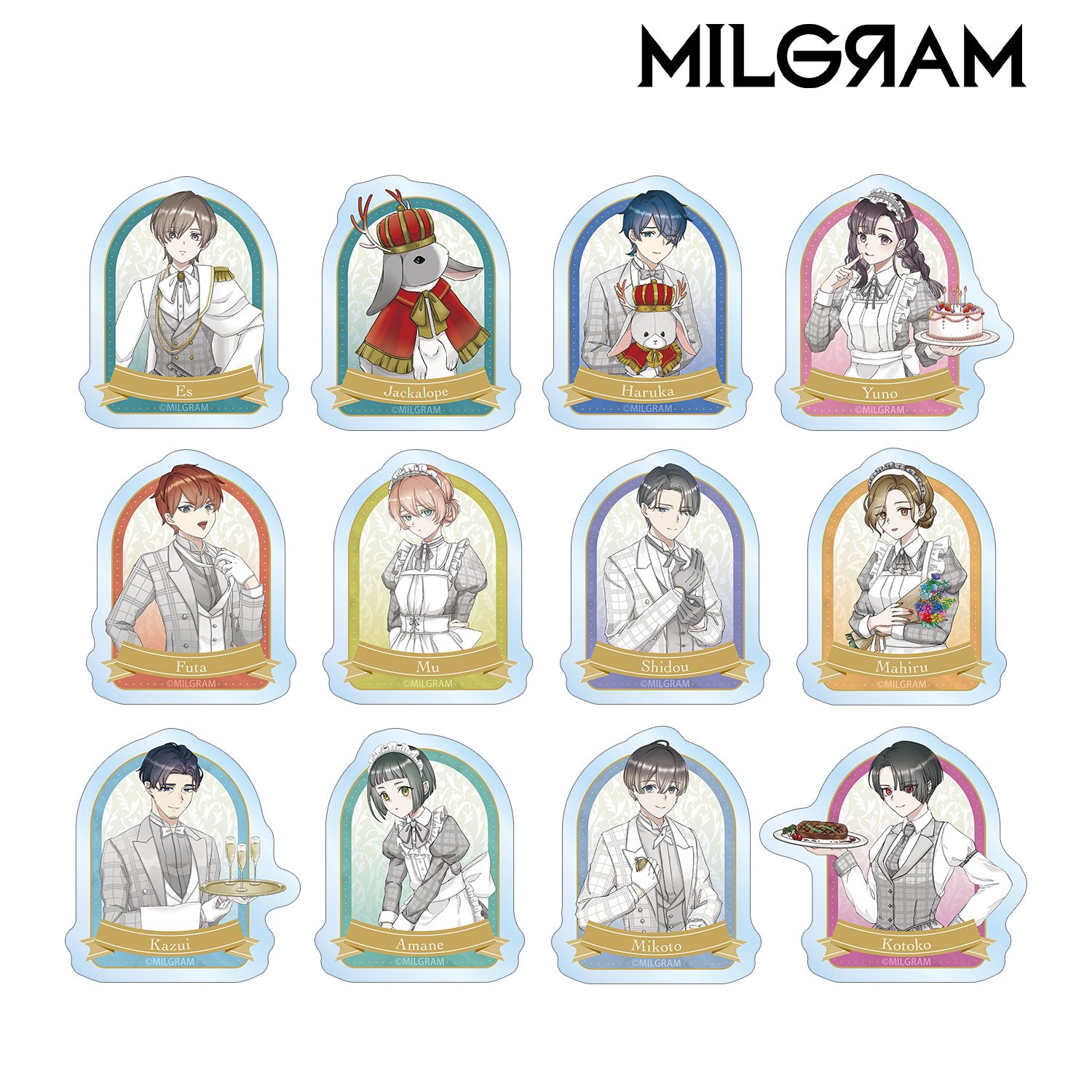 MILGRAM -ミルグラム- 描き下ろし 6th Anniversary ver. トレーディングクリアダイカットステッカー(単位/単品) 画像 2 | AniSmile