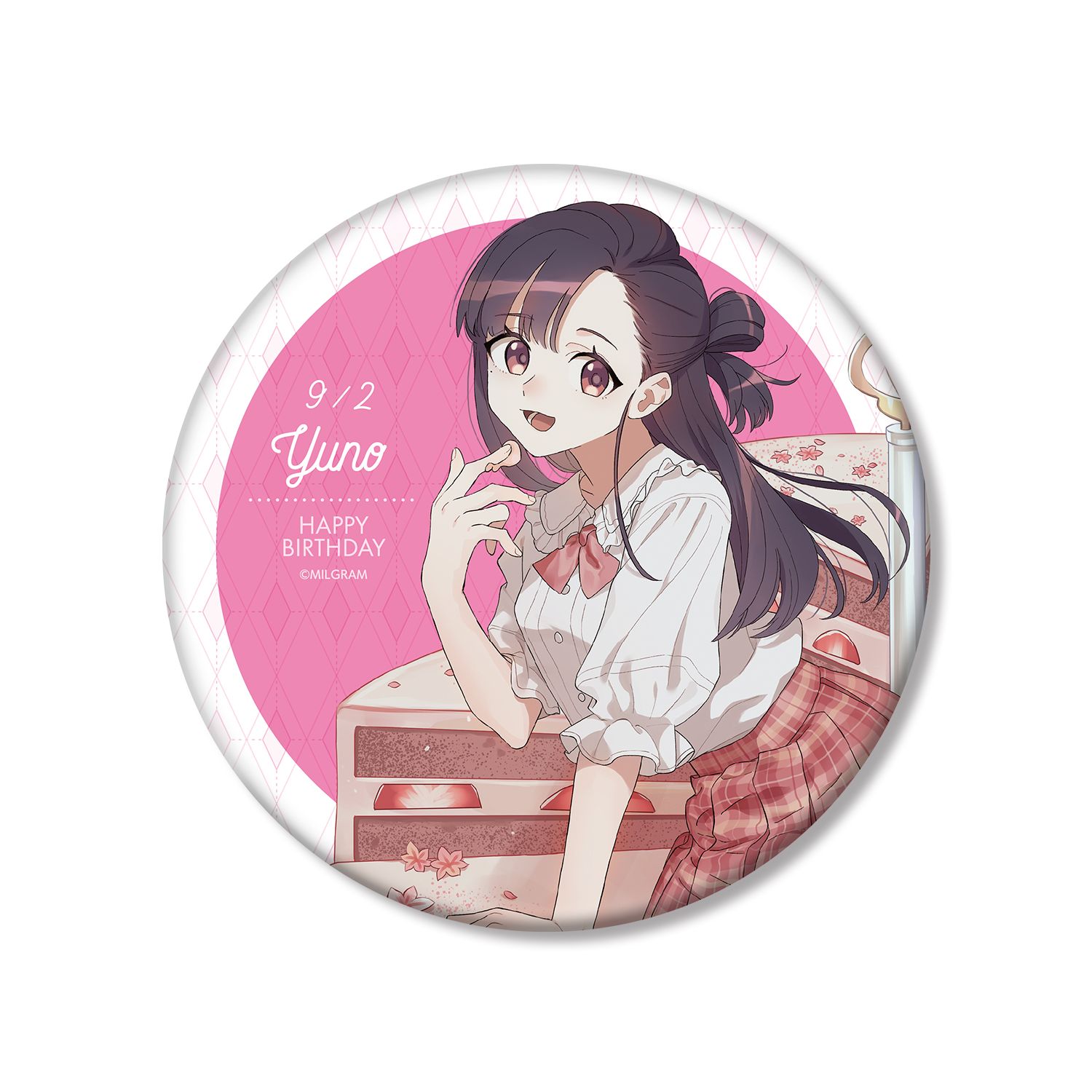 MILGRAM -ミルグラム- 描き下ろしイラスト ユノ バースデーver. BIG缶バッジ - 公式商品画像 | AniSmile