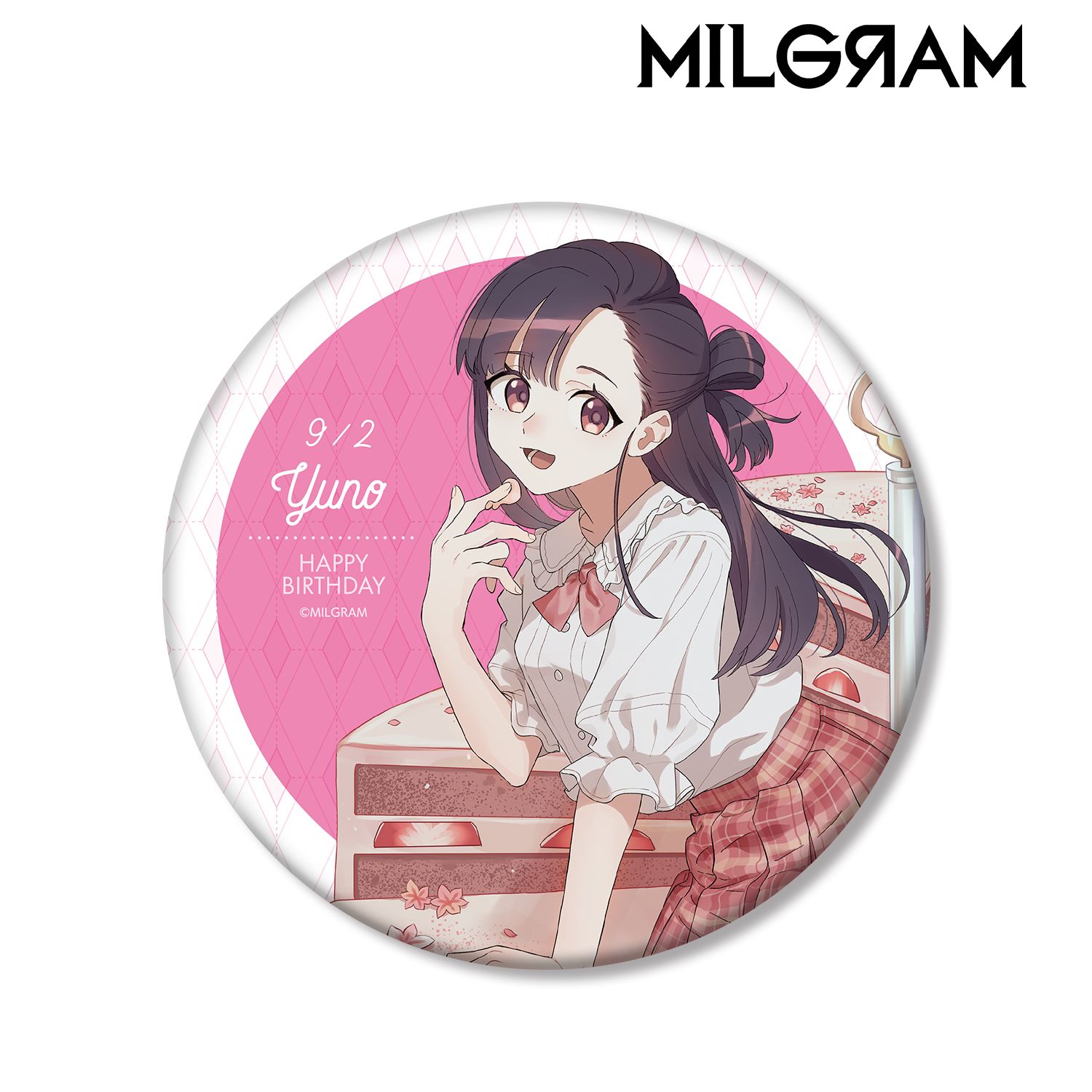 MILGRAM -ミルグラム- 描き下ろしイラスト ユノ バースデーver. BIG缶バッジ 画像 4 | AniSmile