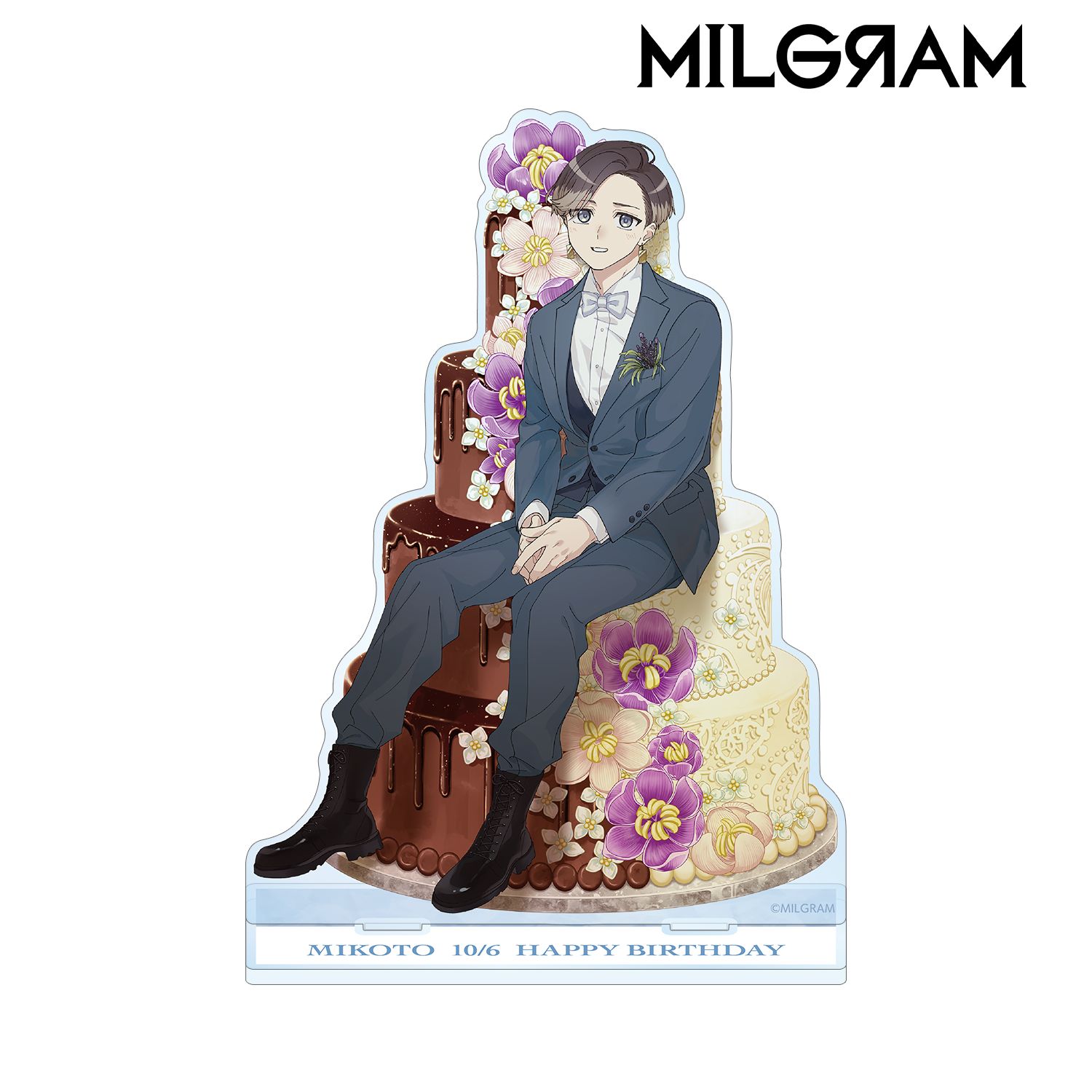 MILGRAM -ミルグラム- 描き下ろしイラスト ミコト バースデーver. BIGアクリルスタンド 画像 2 | AniSmile