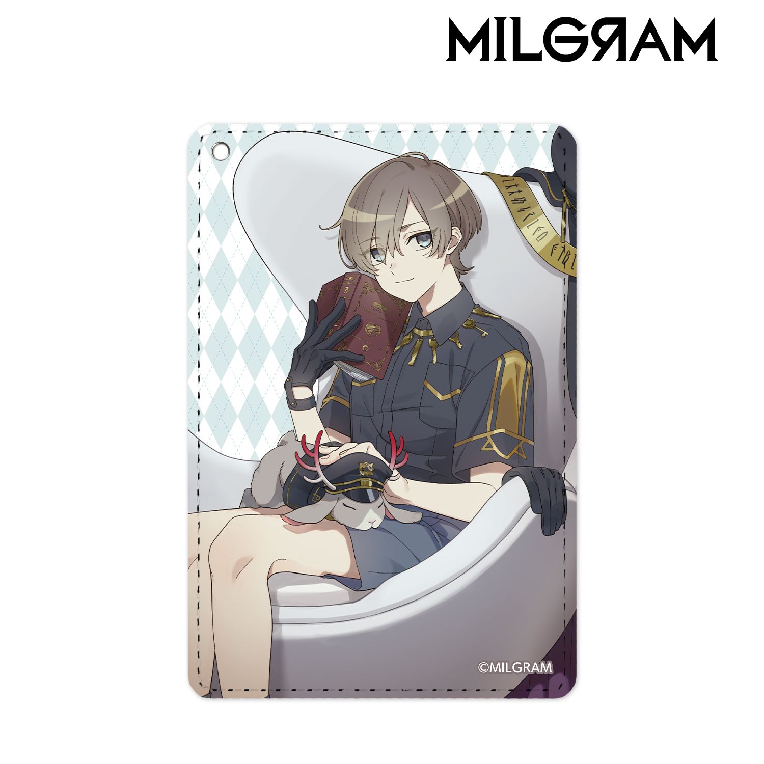 MILGRAM -ミルグラム- 描き下ろしイラスト エス&ジャッカロープ 休息中ver. 1ポケットパスケース 画像 2 | AniSmile