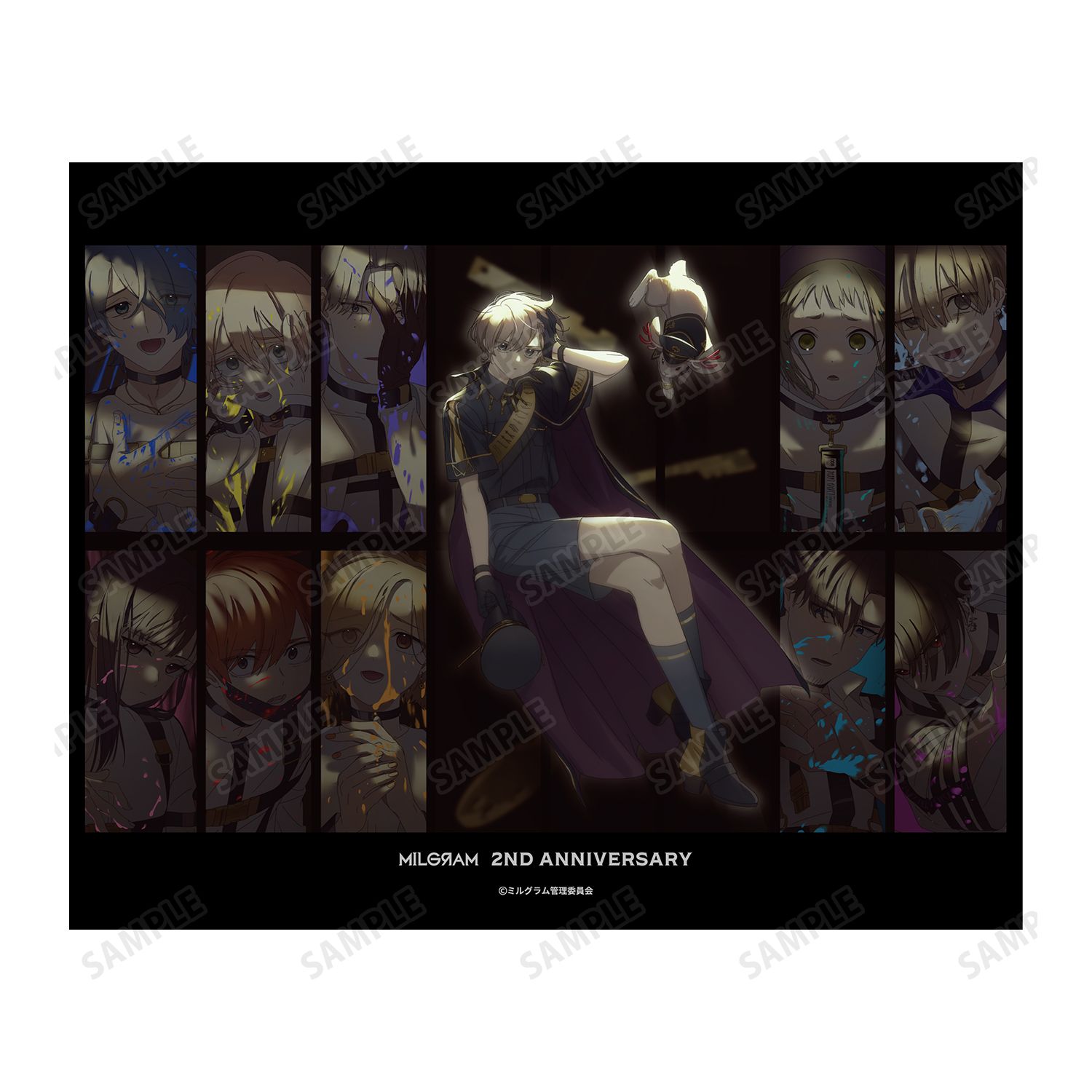 MILGRAM -ミルグラム- 描き下ろしイラスト 集合 2nd Anniversary ver. キャンバスボード 画像 3 | AniSmile