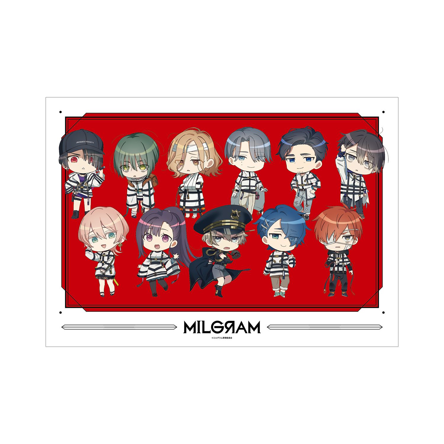 MILGRAM -ミルグラム- 集合 公式ちびキャラ Season 2 ver. A3マット加工ポスター - 公式商品画像 | AniSmile