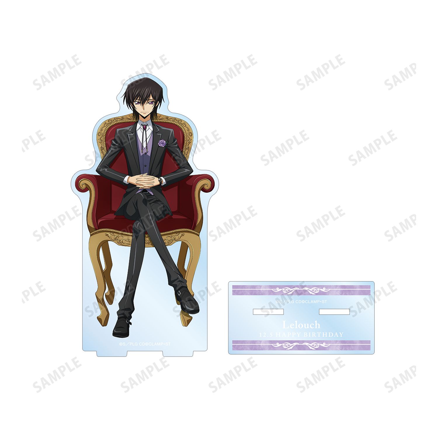 コードギアス 反逆のルルーシュ 描き下ろしイラスト ルルーシュ BIGアクリルスタンド <ルルーシュ バースデー2022ver.> 画像 3 | AniSmile