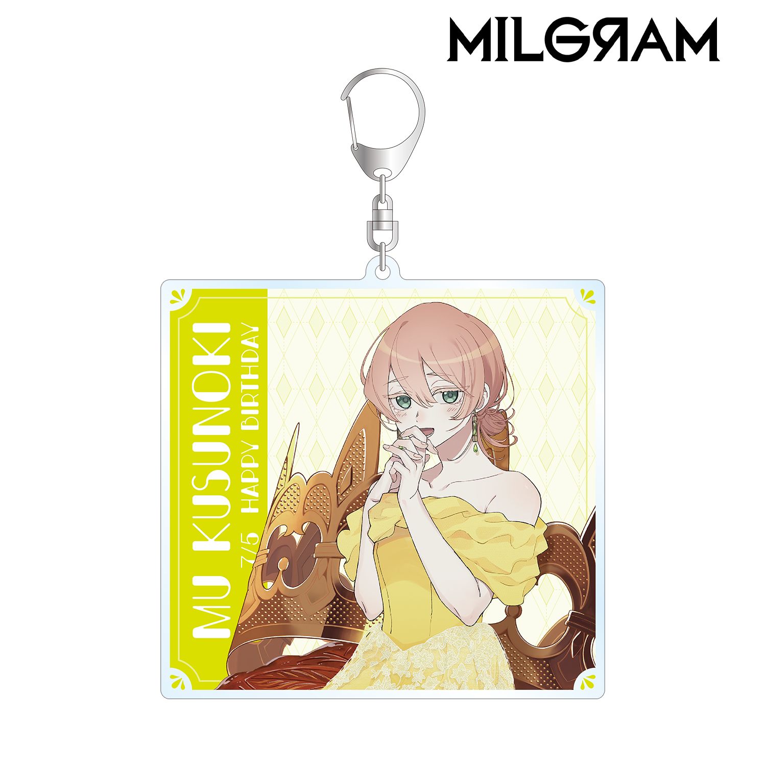 MILGRAM -ミルグラム- 描き下ろしイラスト ムウ バースデーver. BIGアクリルキーホルダー 画像 2 | AniSmile