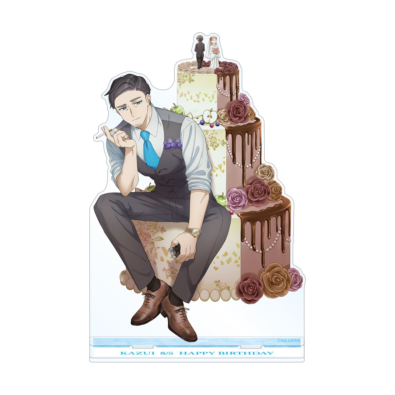 MILGRAM -ミルグラム- 描き下ろしイラスト カズイ バースデーver. BIGアクリルスタンド - 公式商品画像 | AniSmile