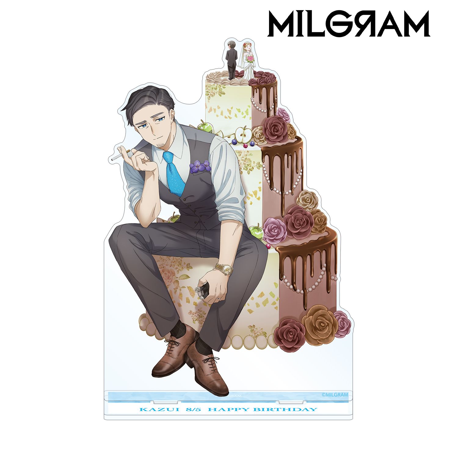 MILGRAM -ミルグラム- 描き下ろしイラスト カズイ バースデーver. BIGアクリルスタンド 画像 2 | AniSmile