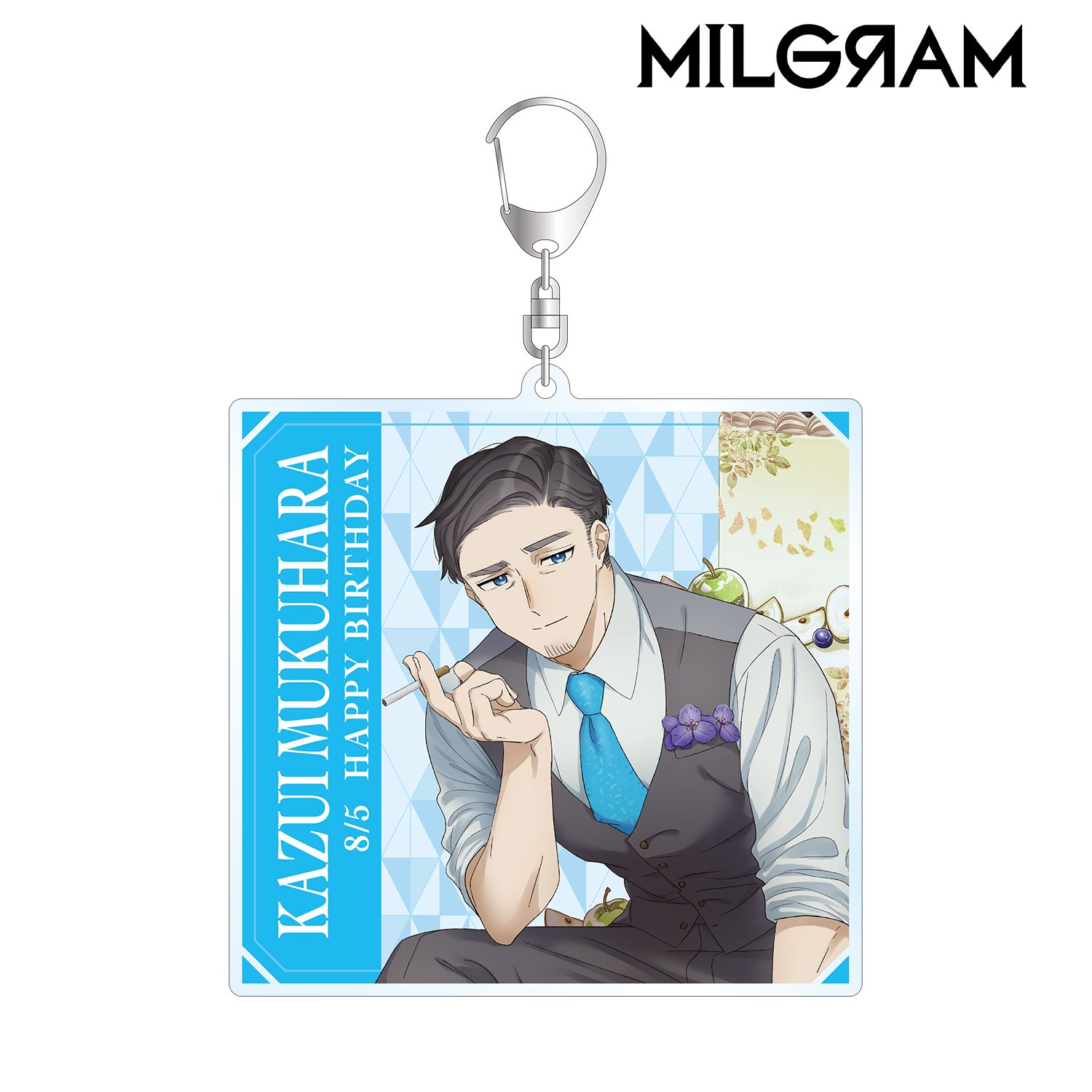 MILGRAM -ミルグラム- 描き下ろしイラスト カズイ バースデーver. BIGアクリルキーホルダー 画像 2 | AniSmile