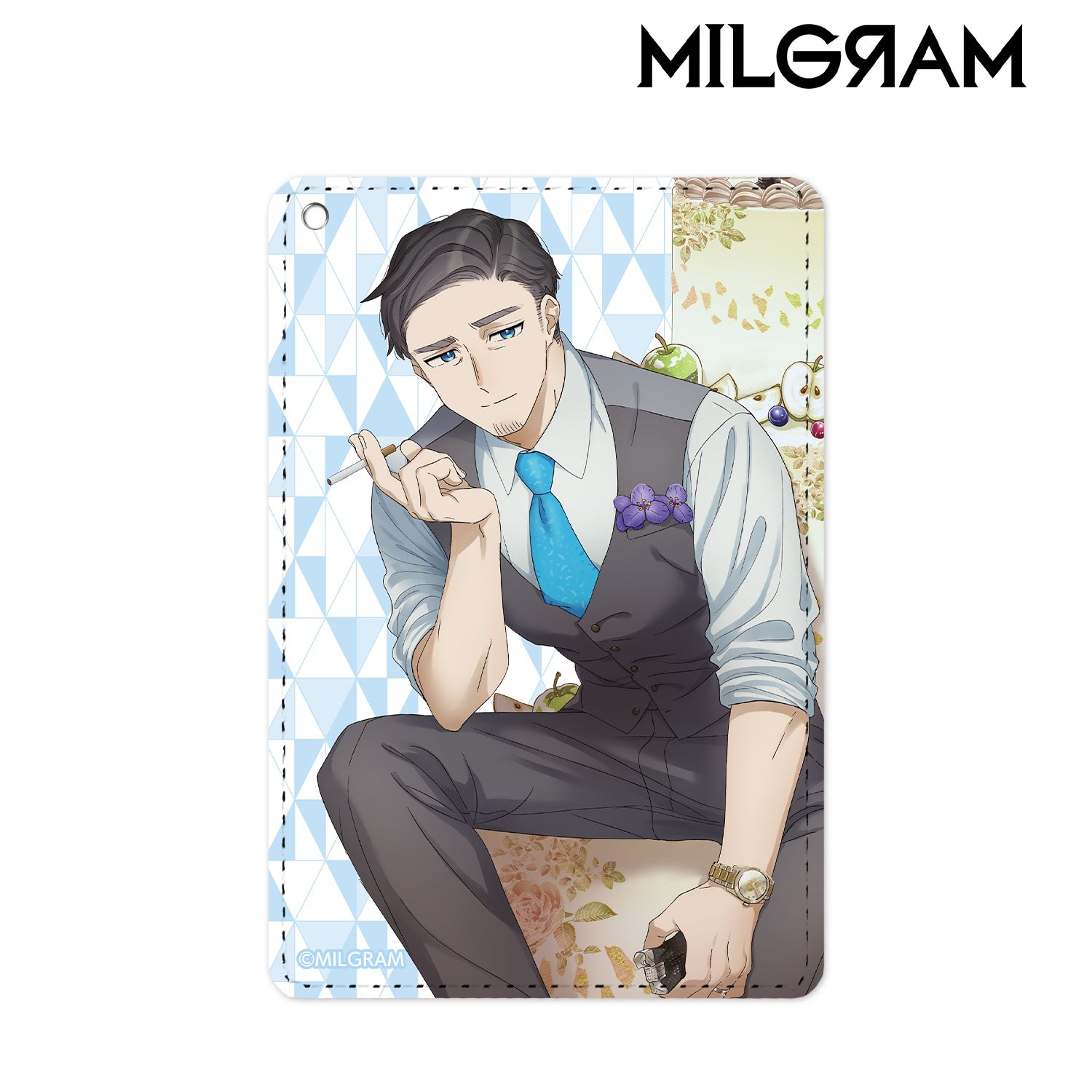 MILGRAM -ミルグラム- 描き下ろしイラスト カズイ バースデーver. 1ポケットパスケース 画像 2 | AniSmile