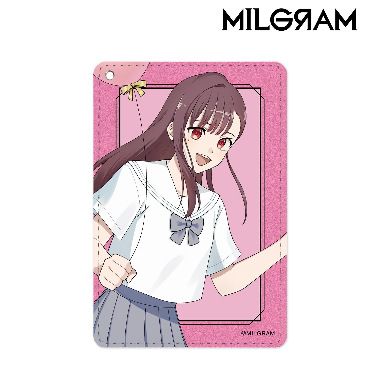 MILGRAM -ミルグラム- 描き下ろしイラスト ユノ 第一審MV衣装ver. 1ポケットパスケース 画像 2 | AniSmile