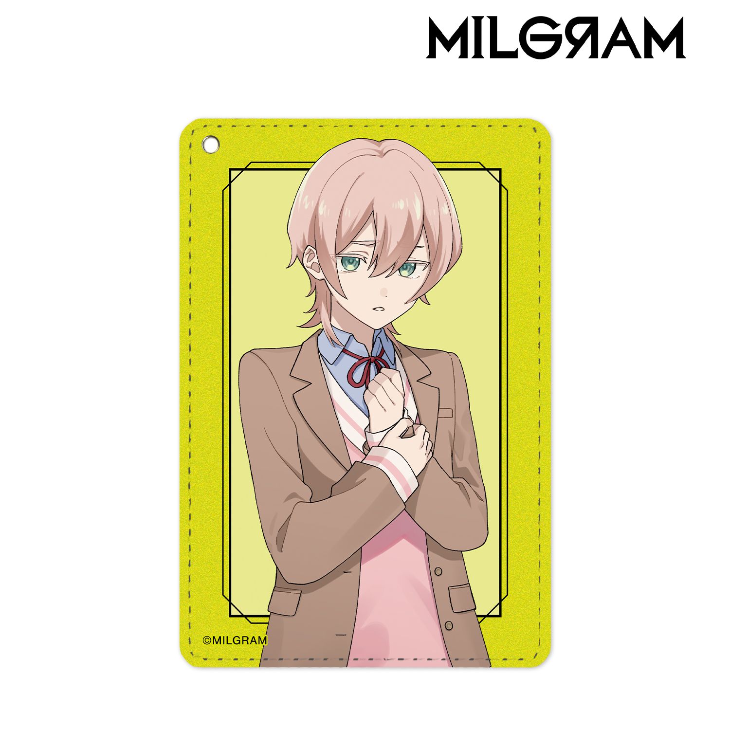 MILGRAM -ミルグラム- 描き下ろしイラスト ムウ 第一審MV衣装ver. 1ポケットパスケース 画像 2 | AniSmile