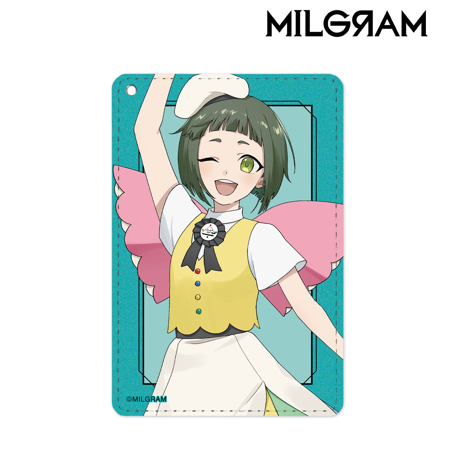 MILGRAM -ミルグラム- 描き下ろしイラスト アマネ 第一審MV衣装ver. 1ポケットパスケース 画像 2 | AniSmile