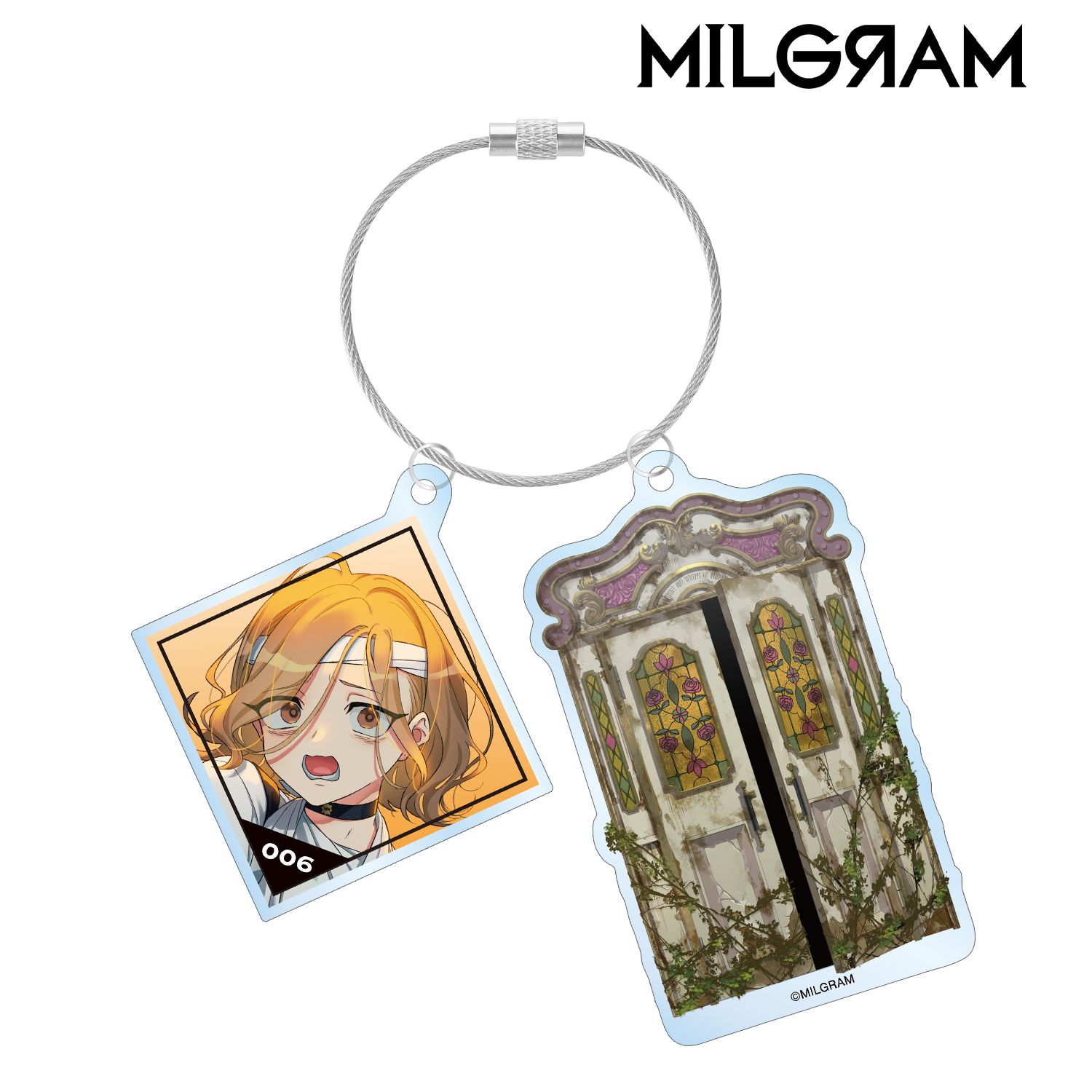 MILGRAM -ミルグラム- マヒル『だいすき』 ジャケットイラストver. 2連ワイヤーBIGアクリルキーホルダー 画像 2 | AniSmile