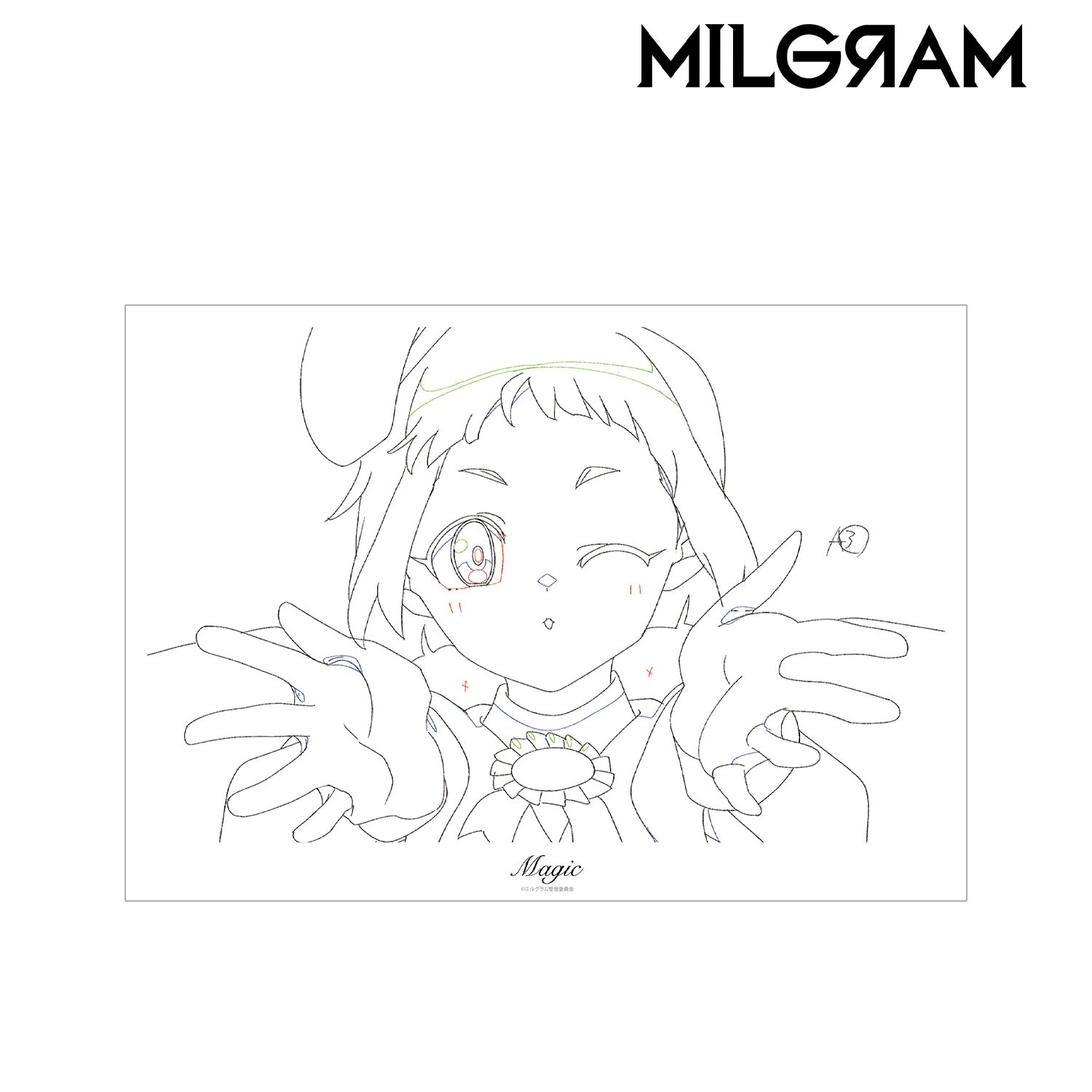 MILGRAM -ミルグラム- 原画A3マット加工ポスター アマネ 『おまじない』 画像 2 | AniSmile