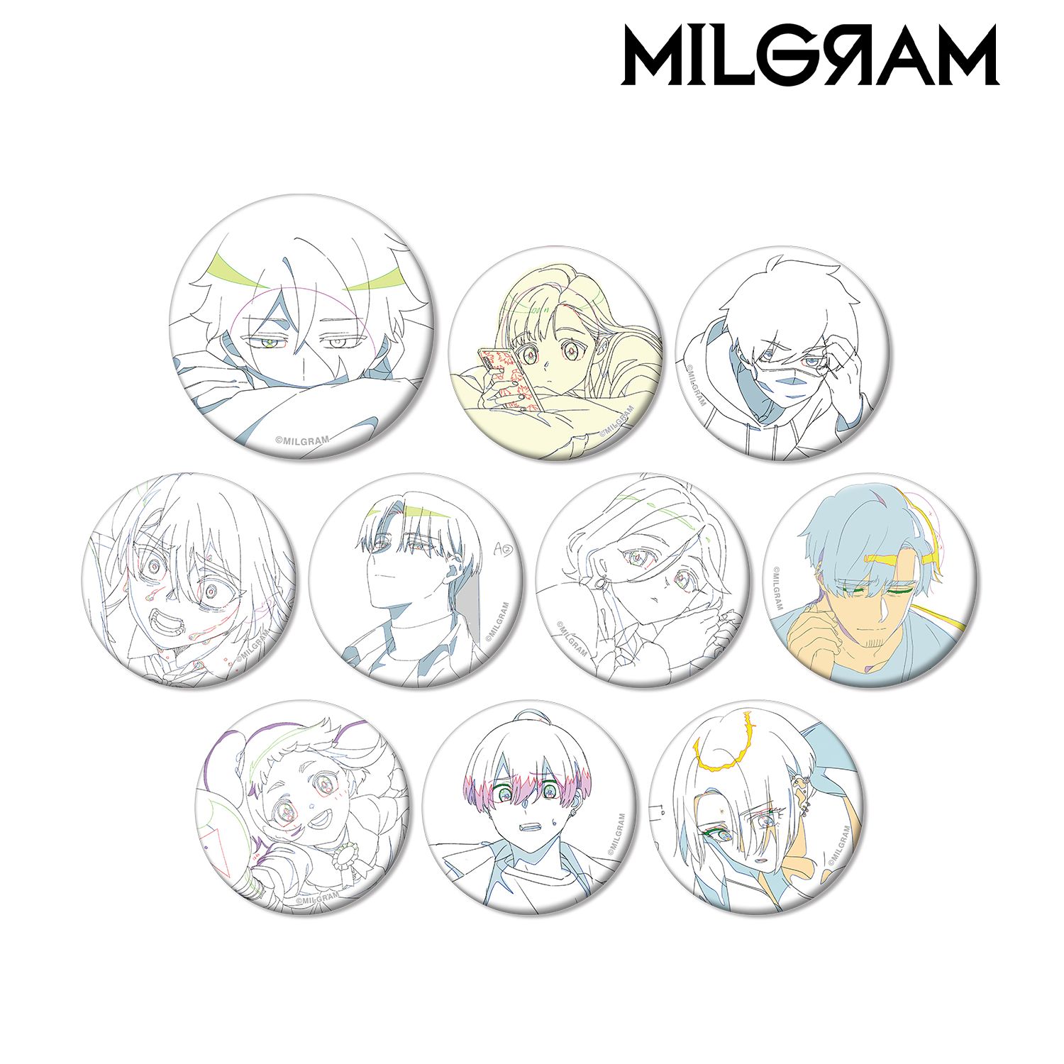 MILGRAM -ミルグラム- トレーディング原画缶バッジ ver.B(単位/単品) 画像 2 | AniSmile