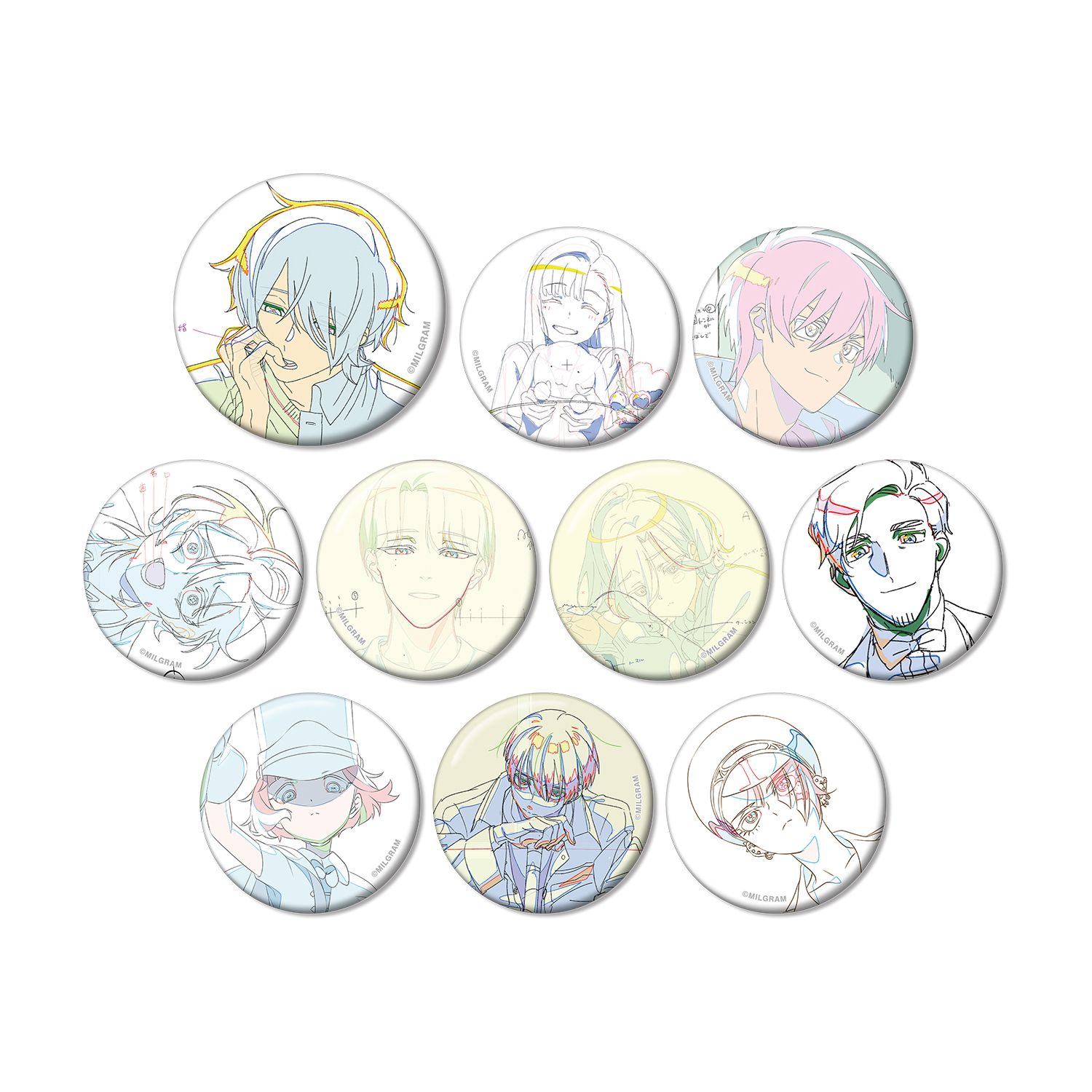 MILGRAM -ミルグラム- トレーディング原画缶バッジ ver.C(単位/単品) - 公式商品画像 | AniSmile