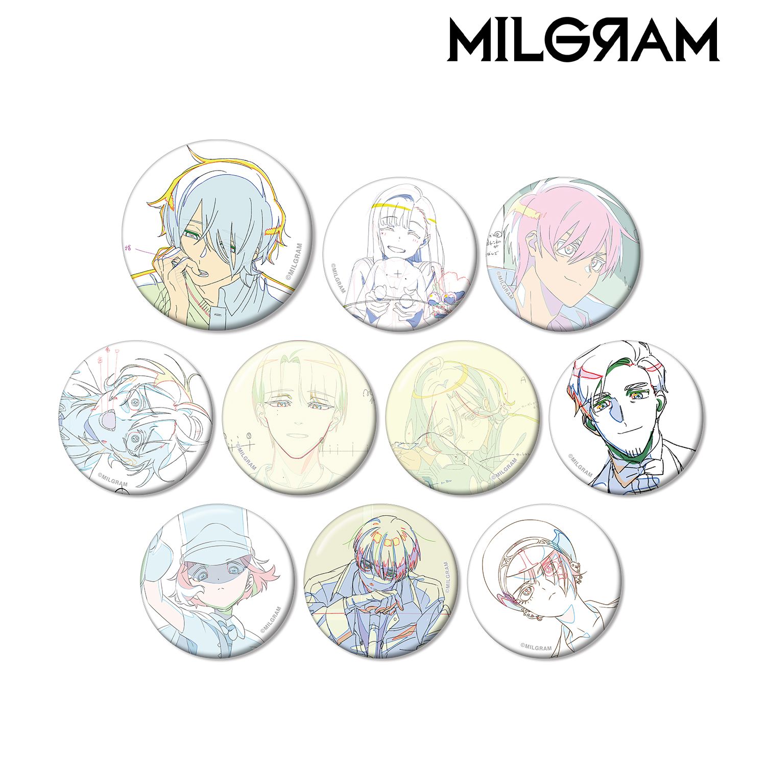 MILGRAM -ミルグラム- トレーディング原画缶バッジ ver.C(単位/単品) 画像 3 | AniSmile