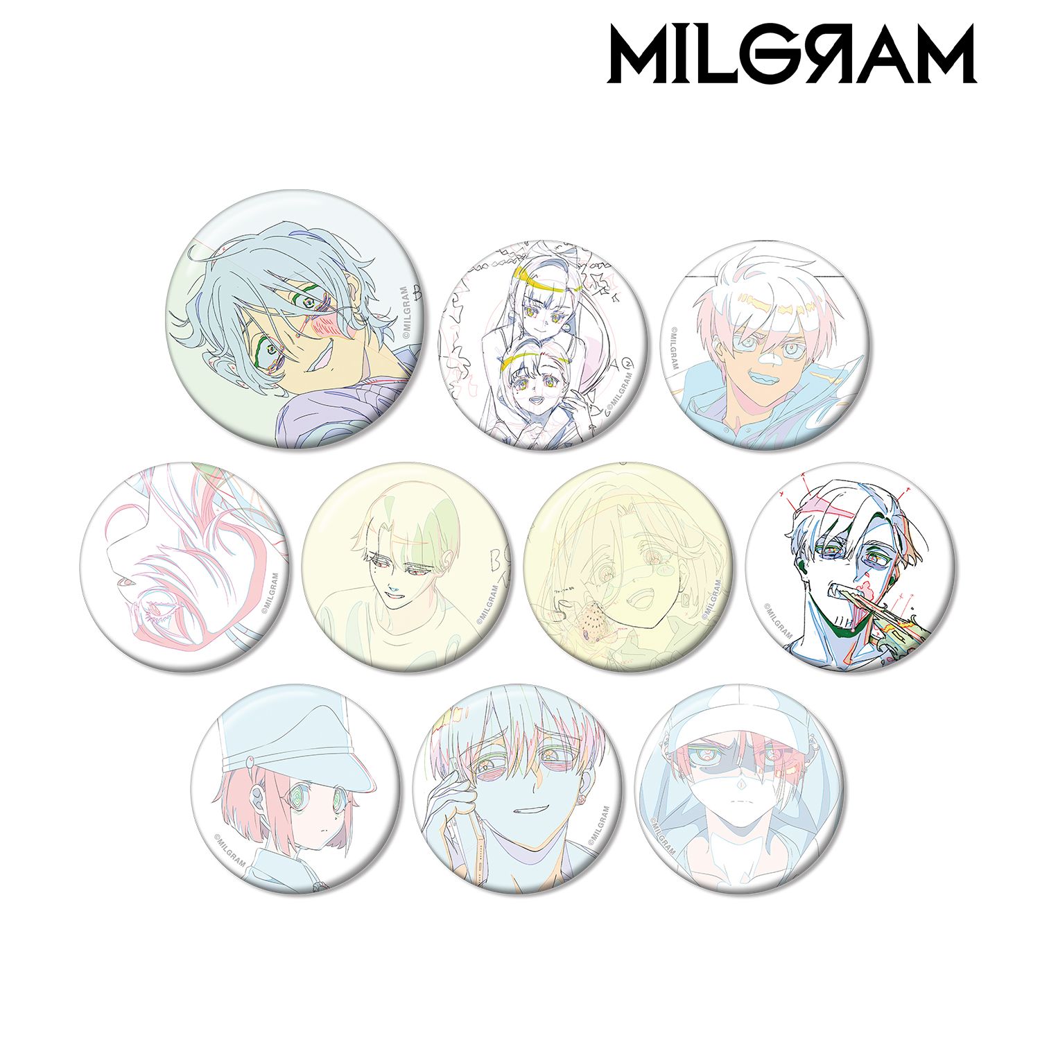 MILGRAM -ミルグラム- トレーディング原画缶バッジ ver.D(単位/単品) 画像 2 | AniSmile
