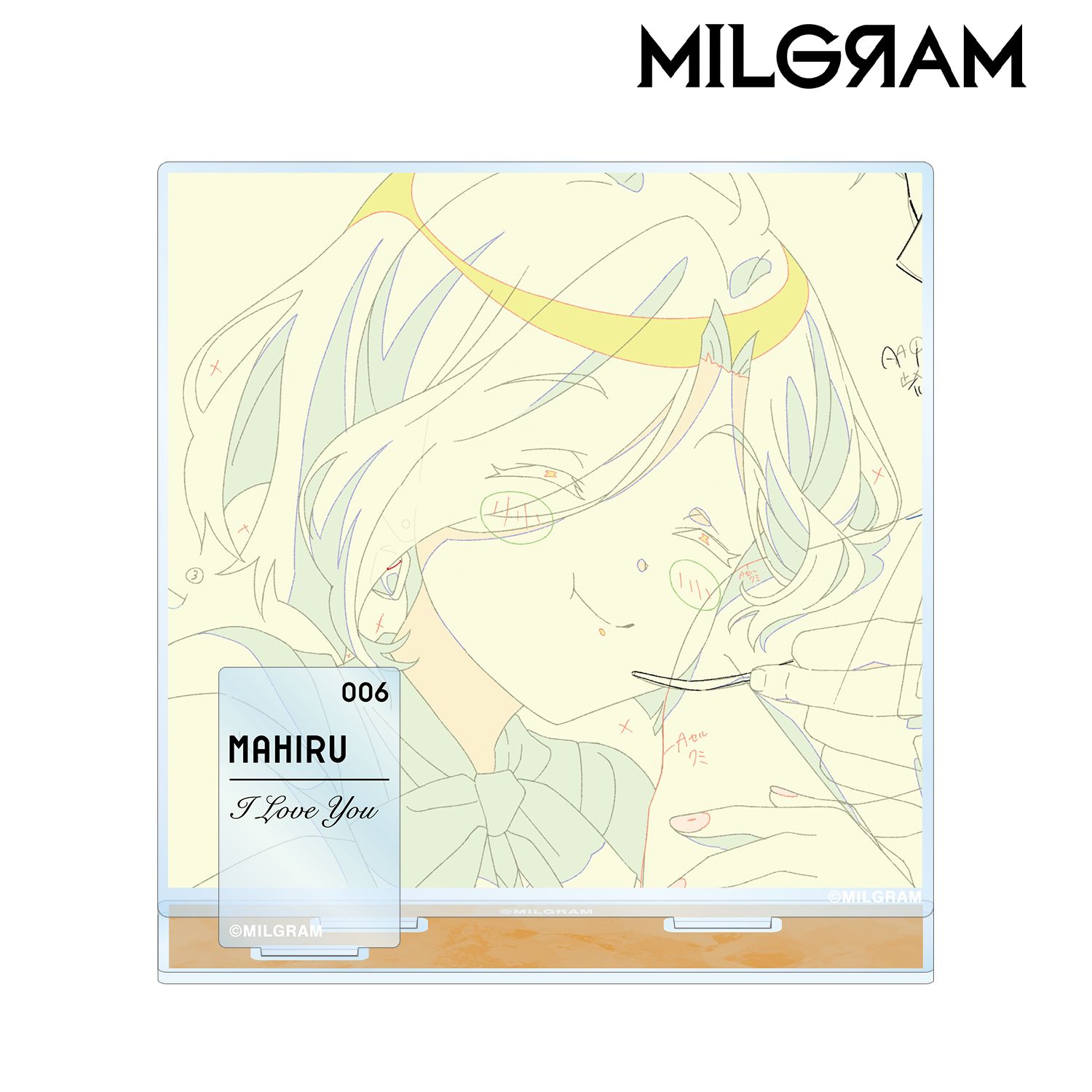 MILGRAM -ミルグラム- 原画パーツ付きBIGアクリルスタンド マヒル 『だいすき』 画像 2 | AniSmile