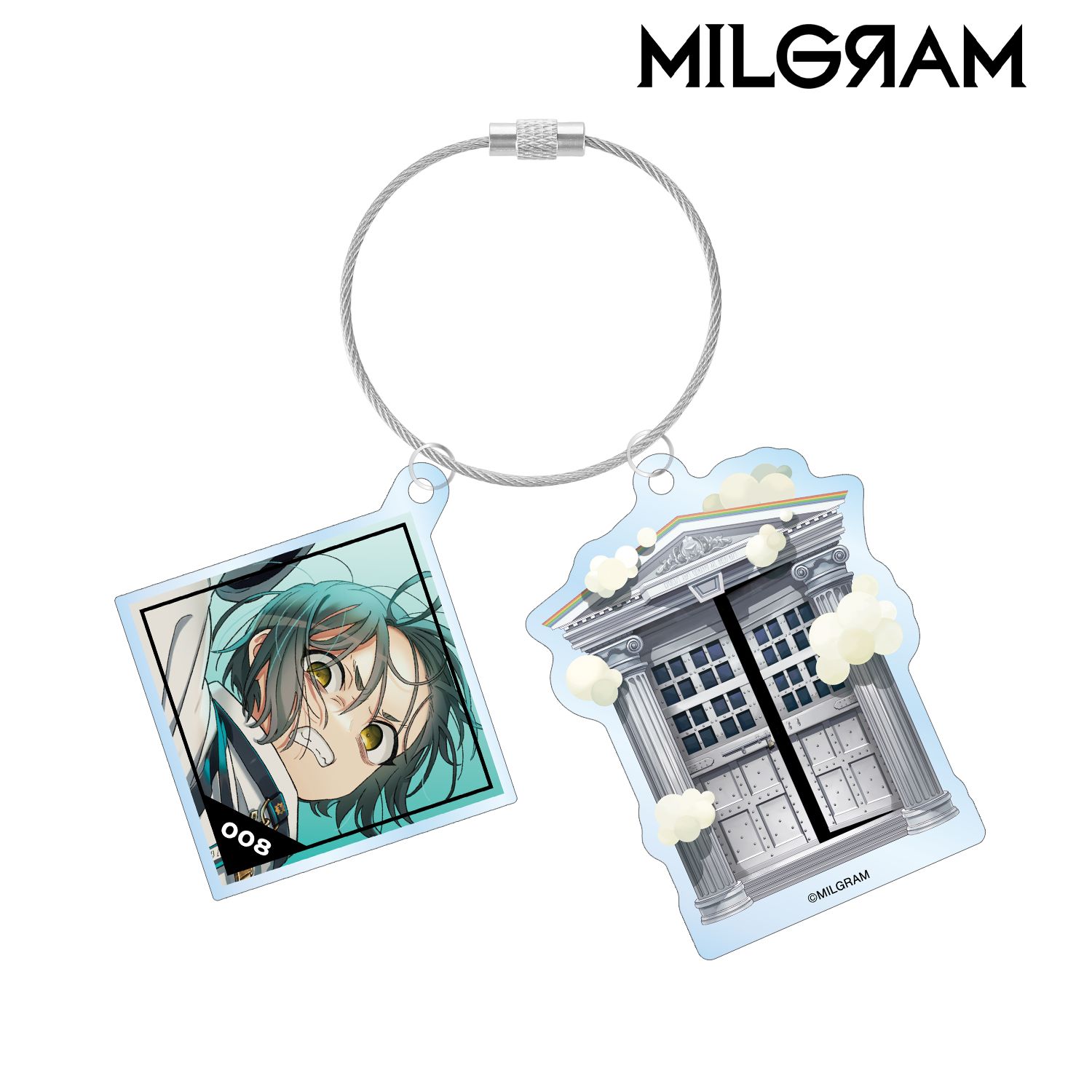 MILGRAM -ミルグラム- アマネ『粛清マーチ』 ジャケットイラストver. 2連ワイヤーBIGアクリルキーホルダー 画像 2 | AniSmile
