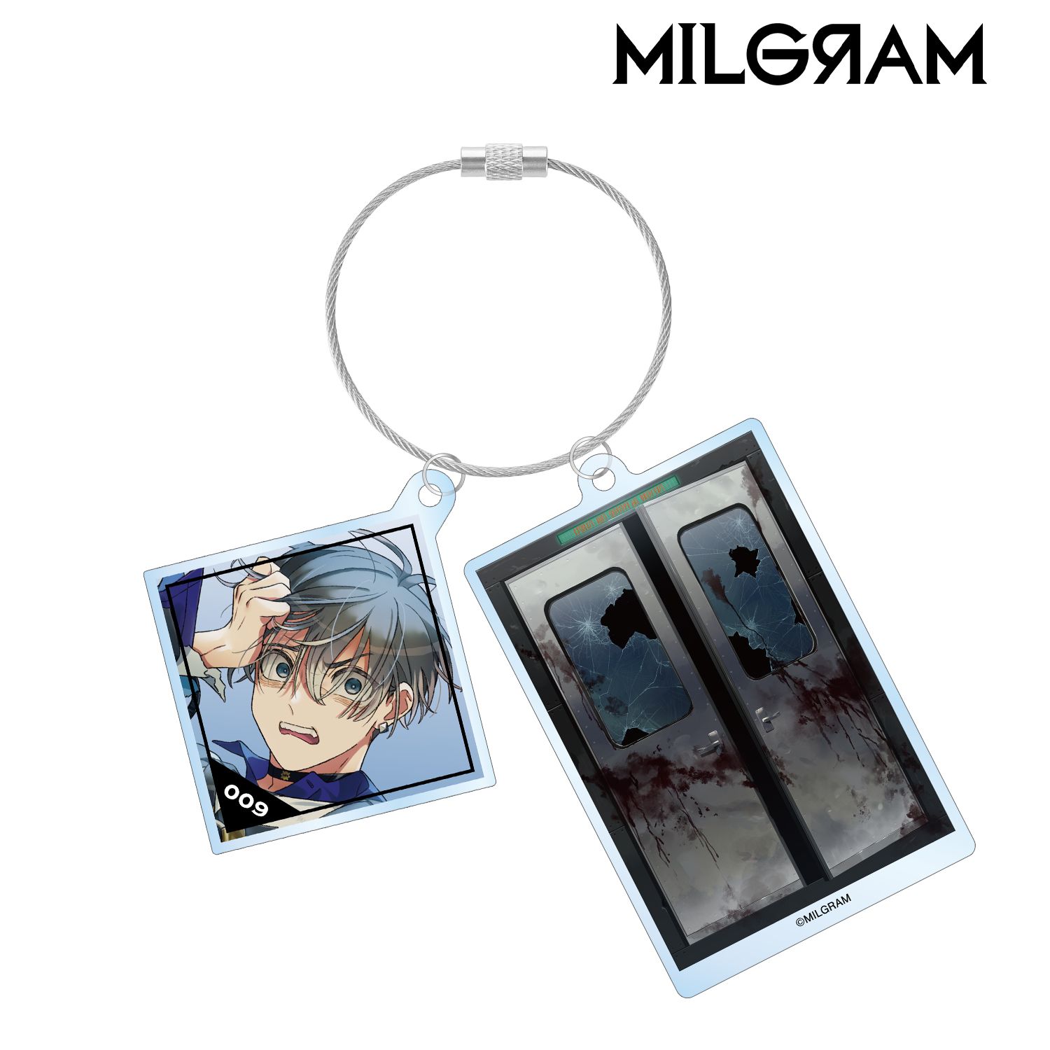 MILGRAM -ミルグラム- ミコト『ダブル』 ジャケットイラストver. 2連ワイヤーBIGアクリルキーホルダー 画像 2 | AniSmile