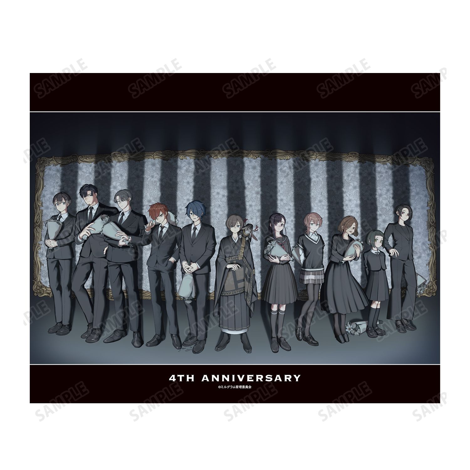 MILGRAM -ミルグラム- 描き下ろし 集合 4th Anniversary ver. キャンバスボード 画像 3 | AniSmile
