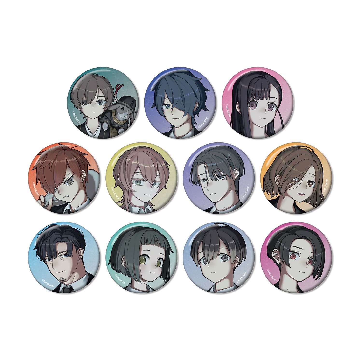 MILGRAM -ミルグラム- 描き下ろし 4th Anniversary ver. トレーディング缶バッジ(単位/単品) - 公式商品画像 | AniSmile