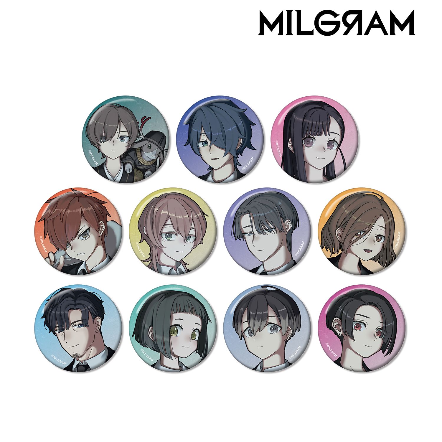 MILGRAM -ミルグラム- 描き下ろし 4th Anniversary ver. トレーディング缶バッジ(単位/単品) 画像 2 | AniSmile