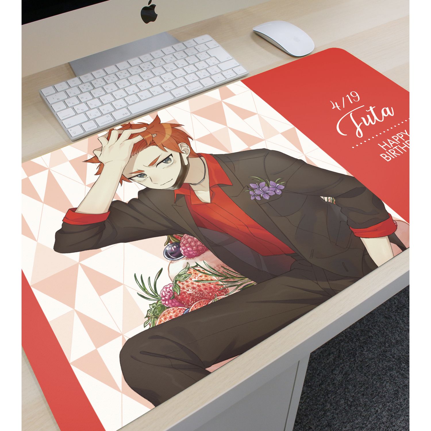 MILGRAM -ミルグラム- 描き下ろし フータ バースデーver. マルチデスクマット 画像 3 | AniSmile