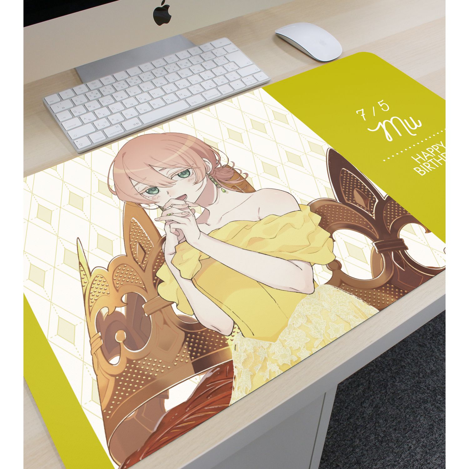 MILGRAM -ミルグラム- 描き下ろし ムウ バースデーver. マルチデスクマット 画像 3 | AniSmile