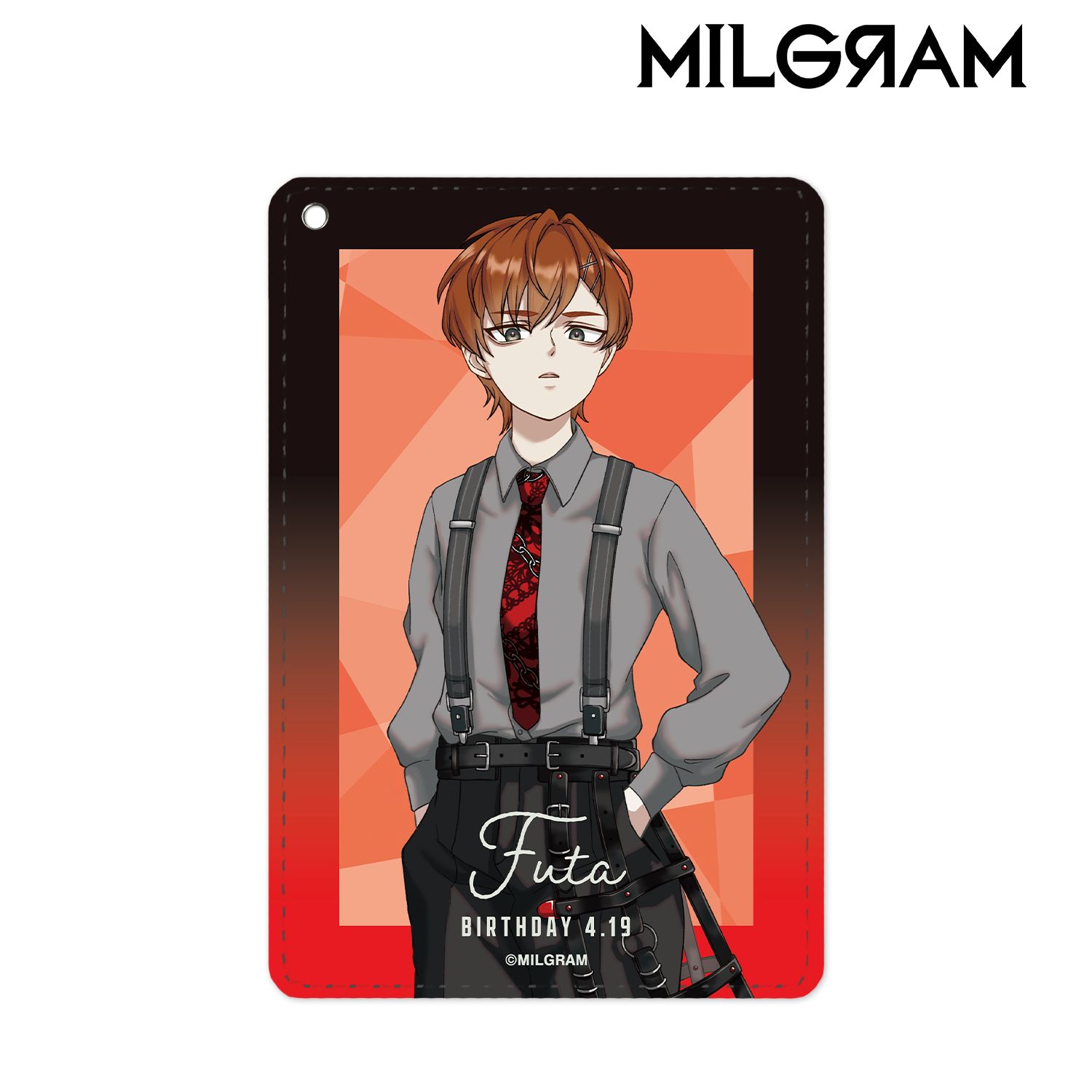 MILGRAM -ミルグラム- 描き下ろし フータ バースデーver. 第2弾 1ポケットパスケース 画像 2 | AniSmile