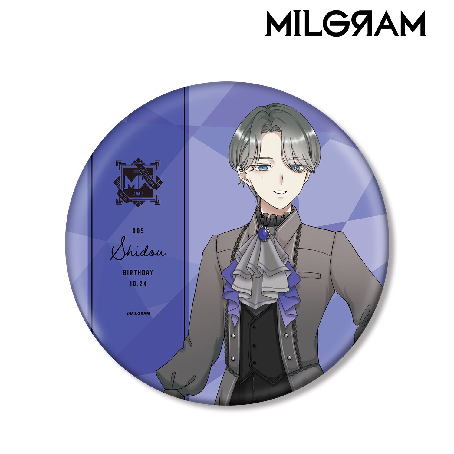 MILGRAM -ミルグラム- 描き下ろし シドウ バースデーver. 第2弾 BIG缶バッジ 画像 2 | AniSmile