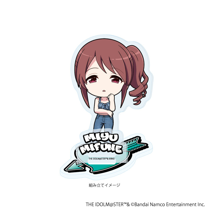 アクリルスタンドプレート「アイドルマスター シンデレラガールズ」29/三船美優 デニム風衣装ver.(ミニキャライラスト) 画像 2 | AniSmile