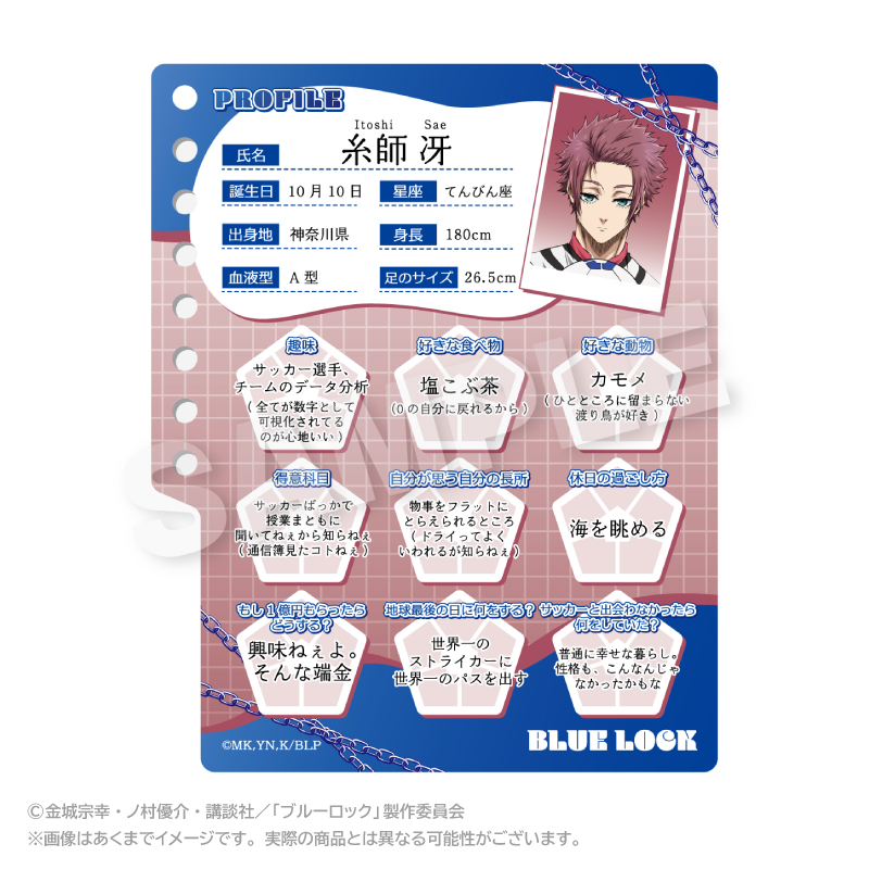 ブルーロック プロフィール帳風キーホルダー 糸師 冴 - 公式商品画像 | AniSmile