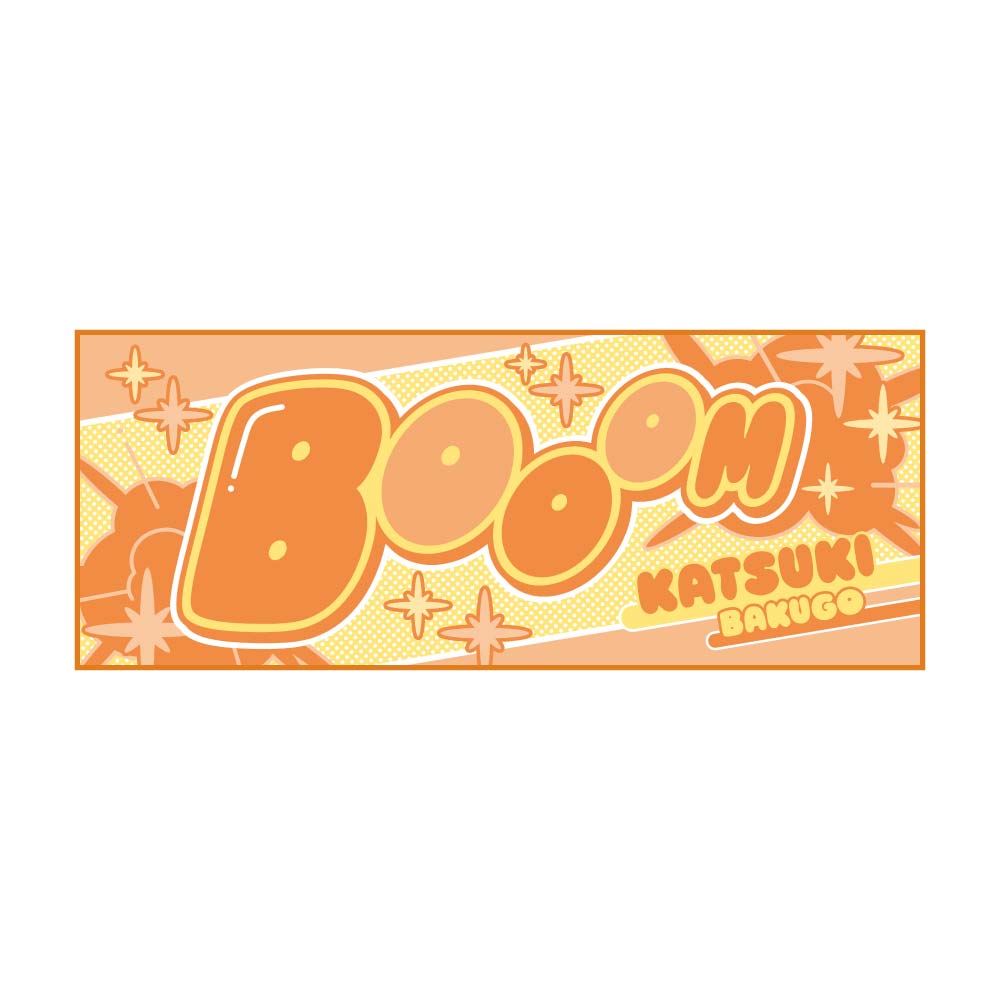 僕のヒーローアカデミア 10周年記念 擬音フェイスタオル 爆豪勝己 - 公式商品画像 | AniSmile
