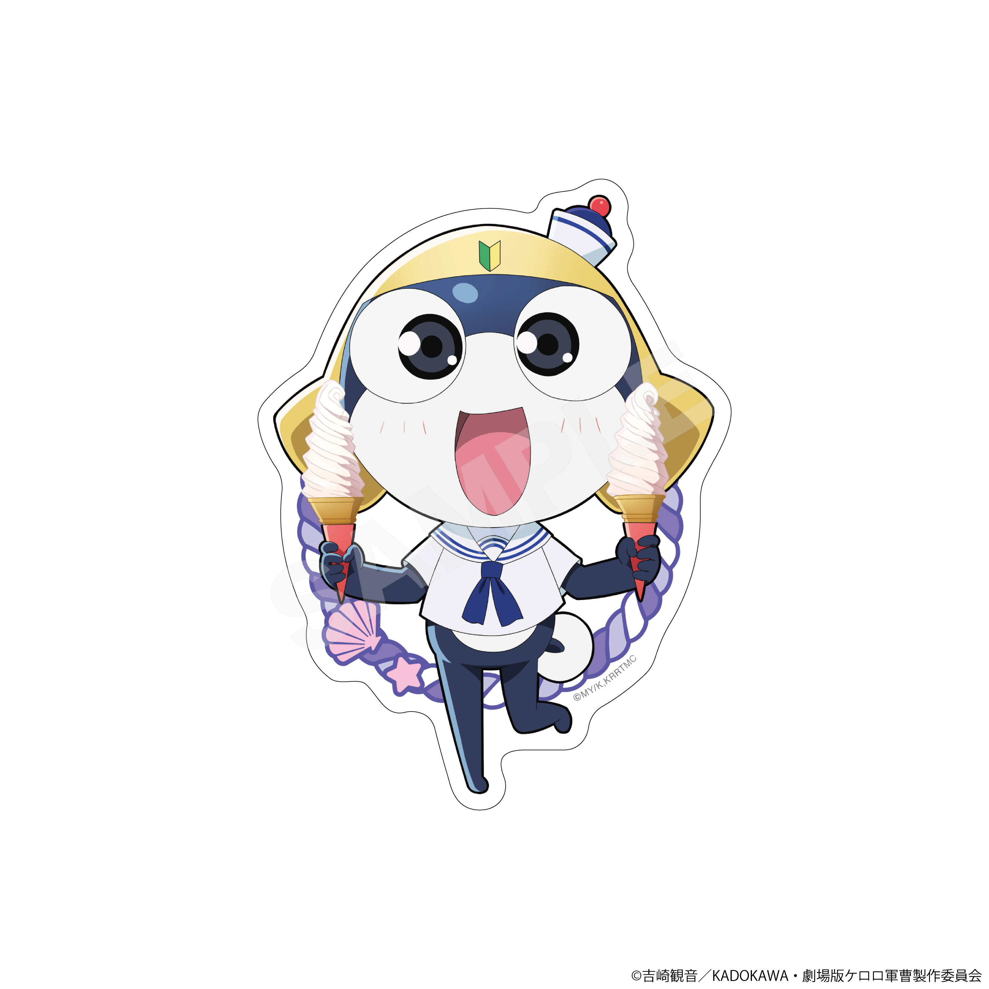 ケロロ軍曹 おでかけマリンルックver. ステッカー /02 タママ - 公式商品画像 | AniSmile