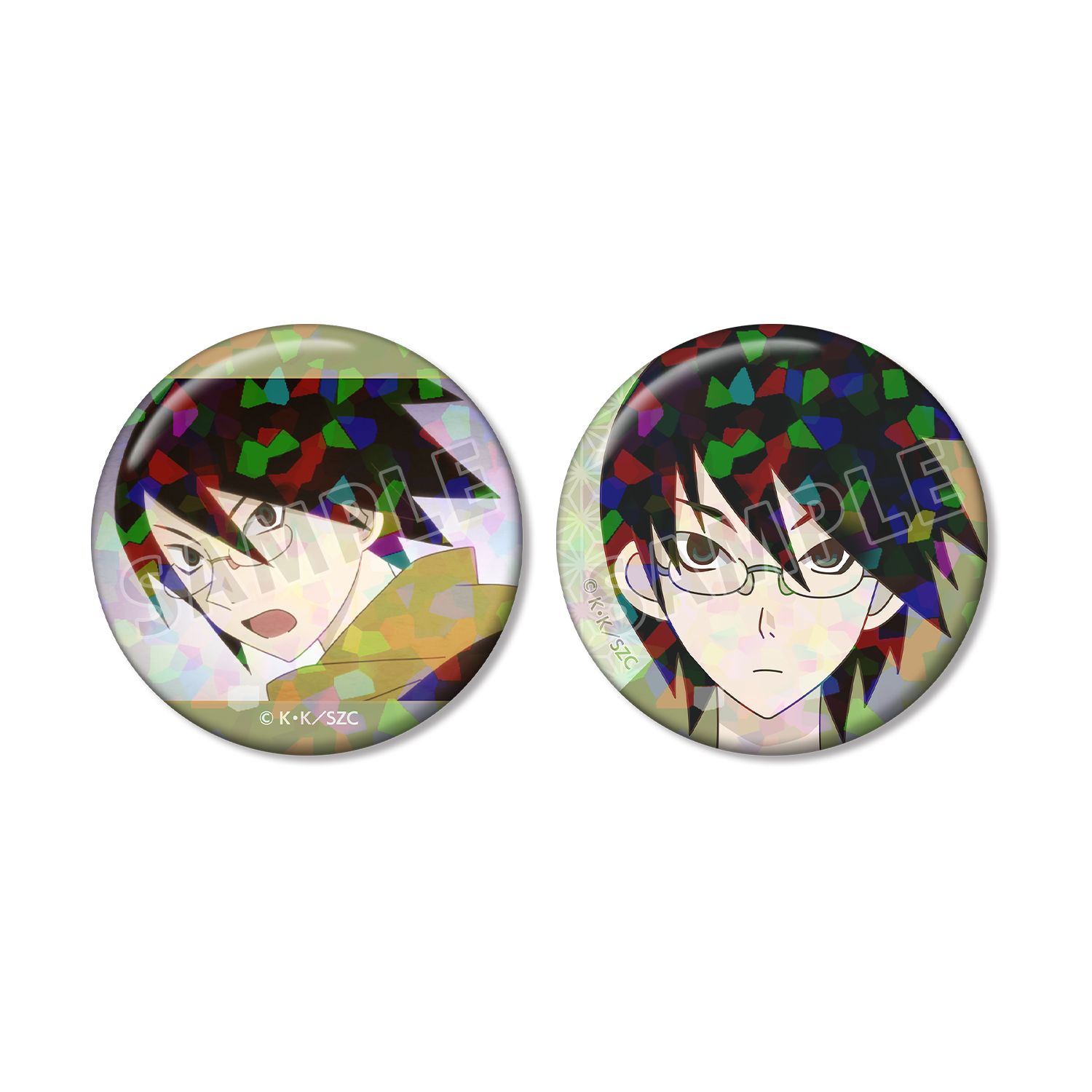 さよなら絶望先生 糸色 望 ホログラム缶バッジ2個セット - 公式商品画像 | AniSmile
