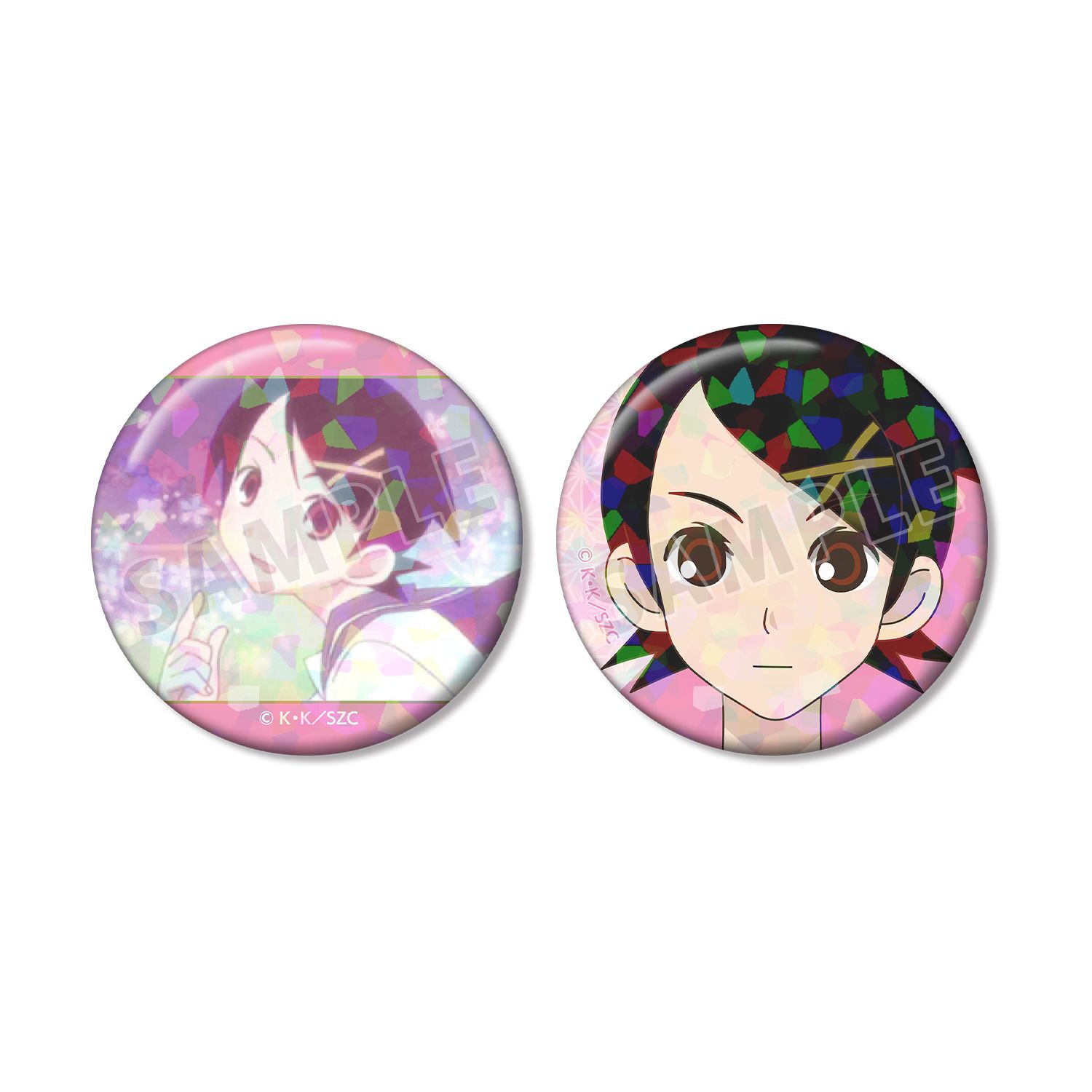 さよなら絶望先生 風浦 可符香 ホログラム缶バッジ2個セット - 公式商品画像 | AniSmile
