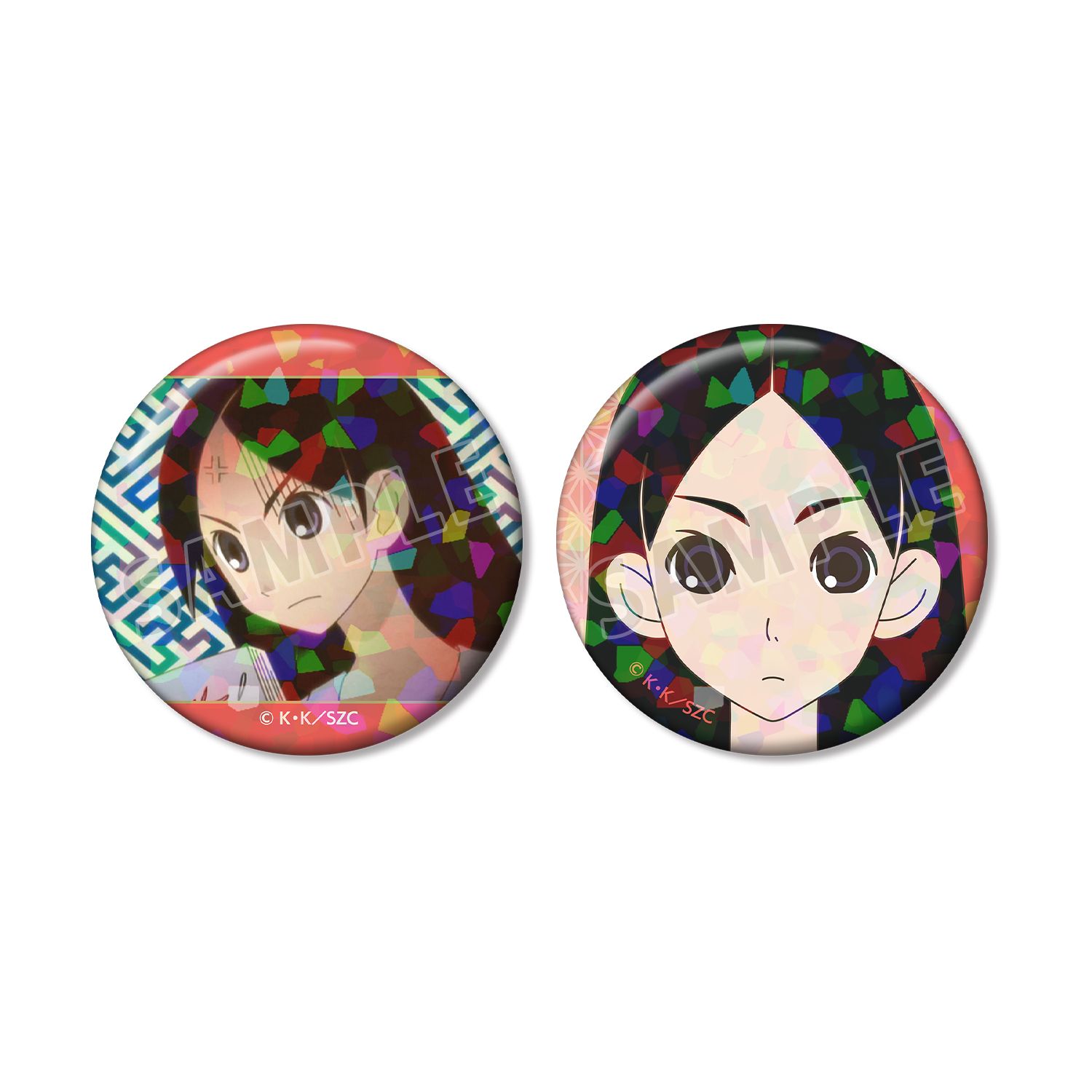 さよなら絶望先生 木津 千里 ホログラム缶バッジ2個セット - 公式商品画像 | AniSmile
