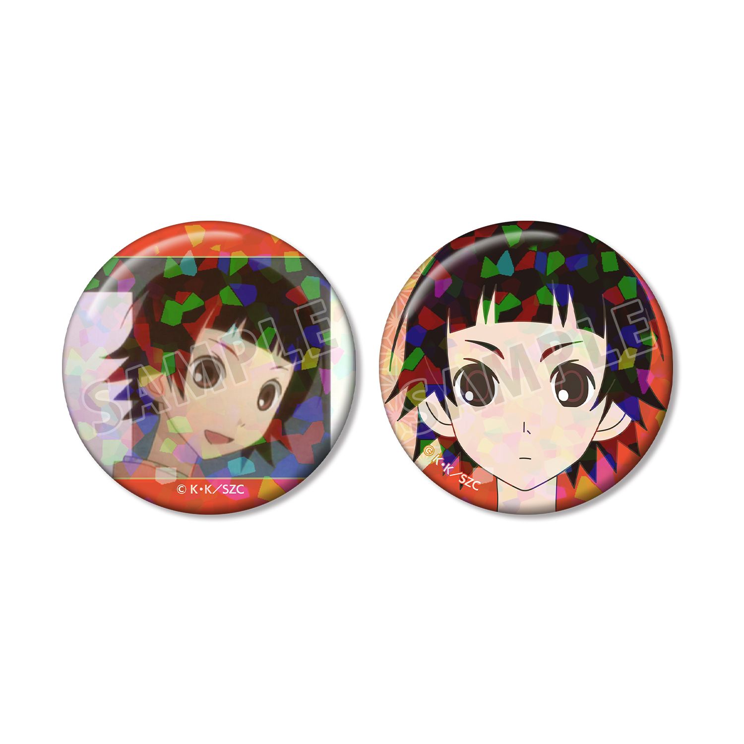 さよなら絶望先生 常月 まとい ホログラム缶バッジ2個セット - 公式商品画像 | AniSmile