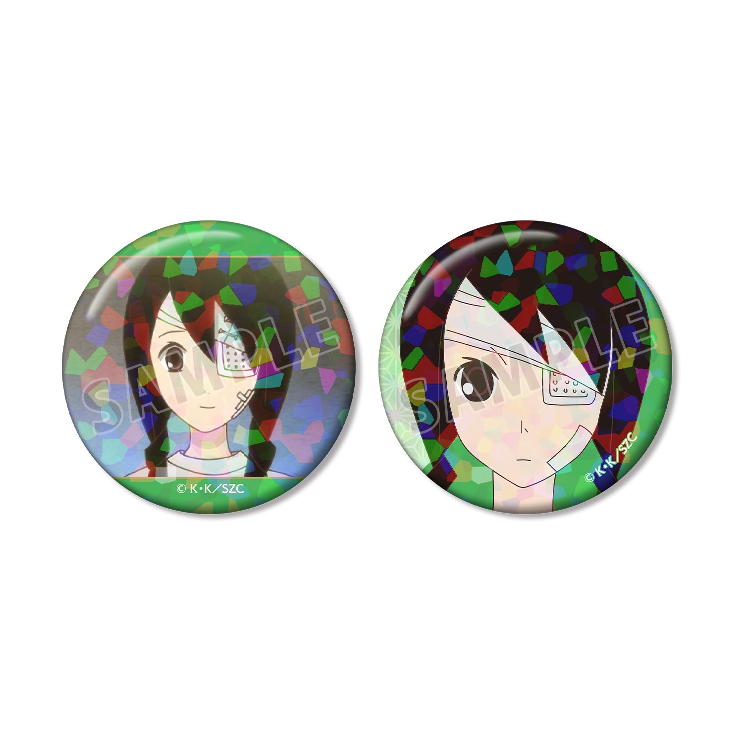 さよなら絶望先生 小節 あびる ホログラム缶バッジ2個セット - 公式商品画像 | AniSmile