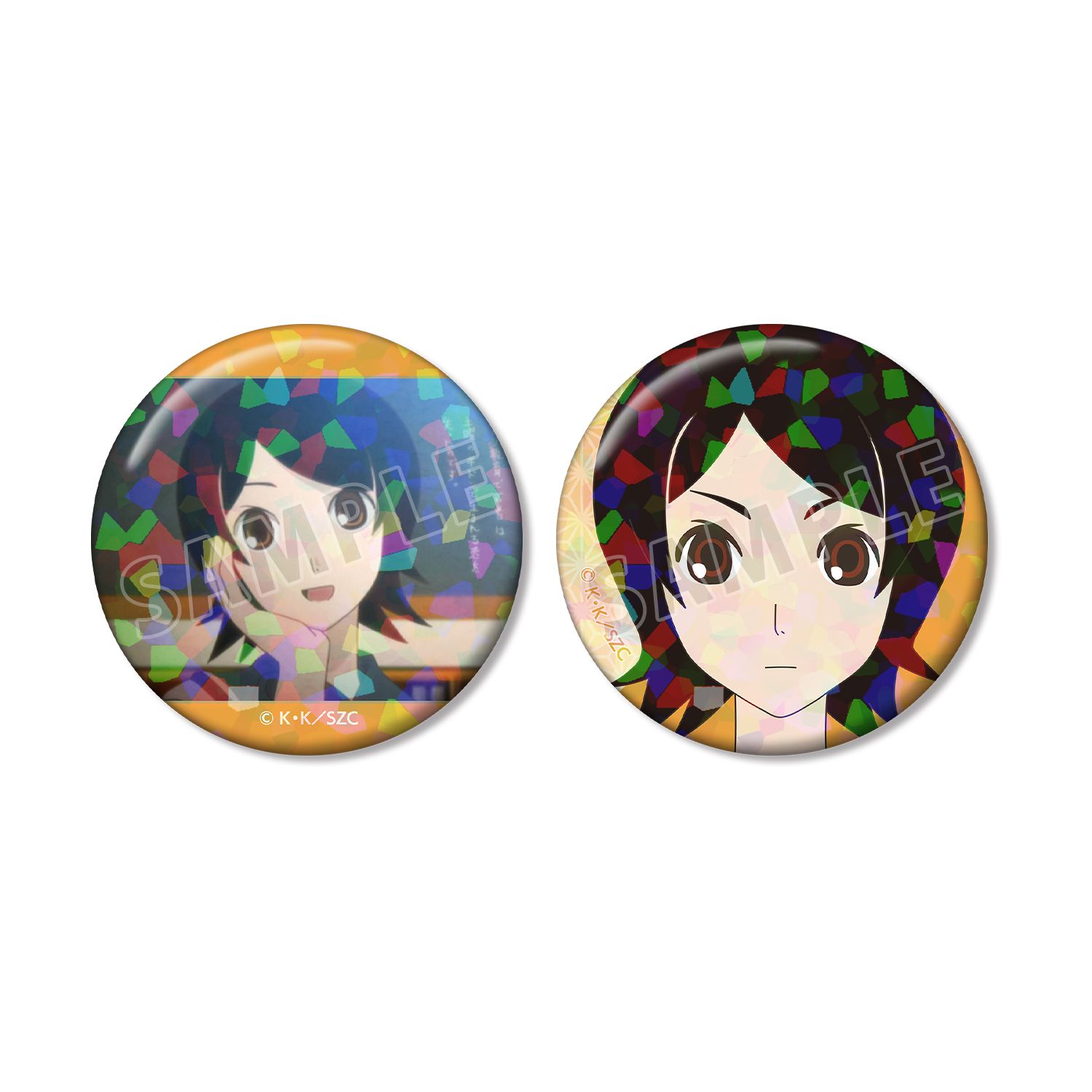 さよなら絶望先生 日塔 奈美 ホログラム缶バッジ2個セット - 公式商品画像 | AniSmile