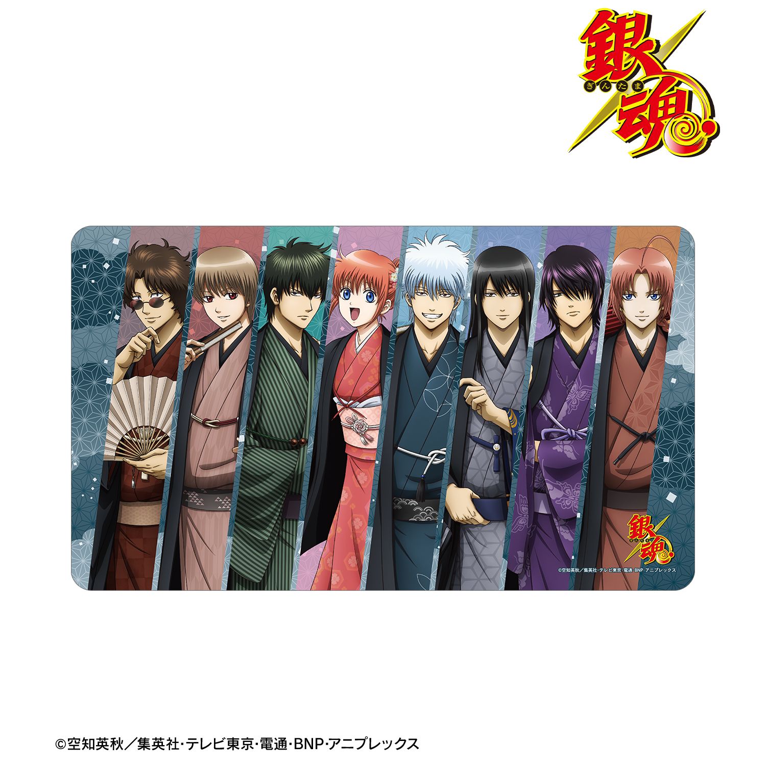 銀魂 描き下ろし 集合 片面花柄和装ver. マルチデスクマット 画像 2 | AniSmile