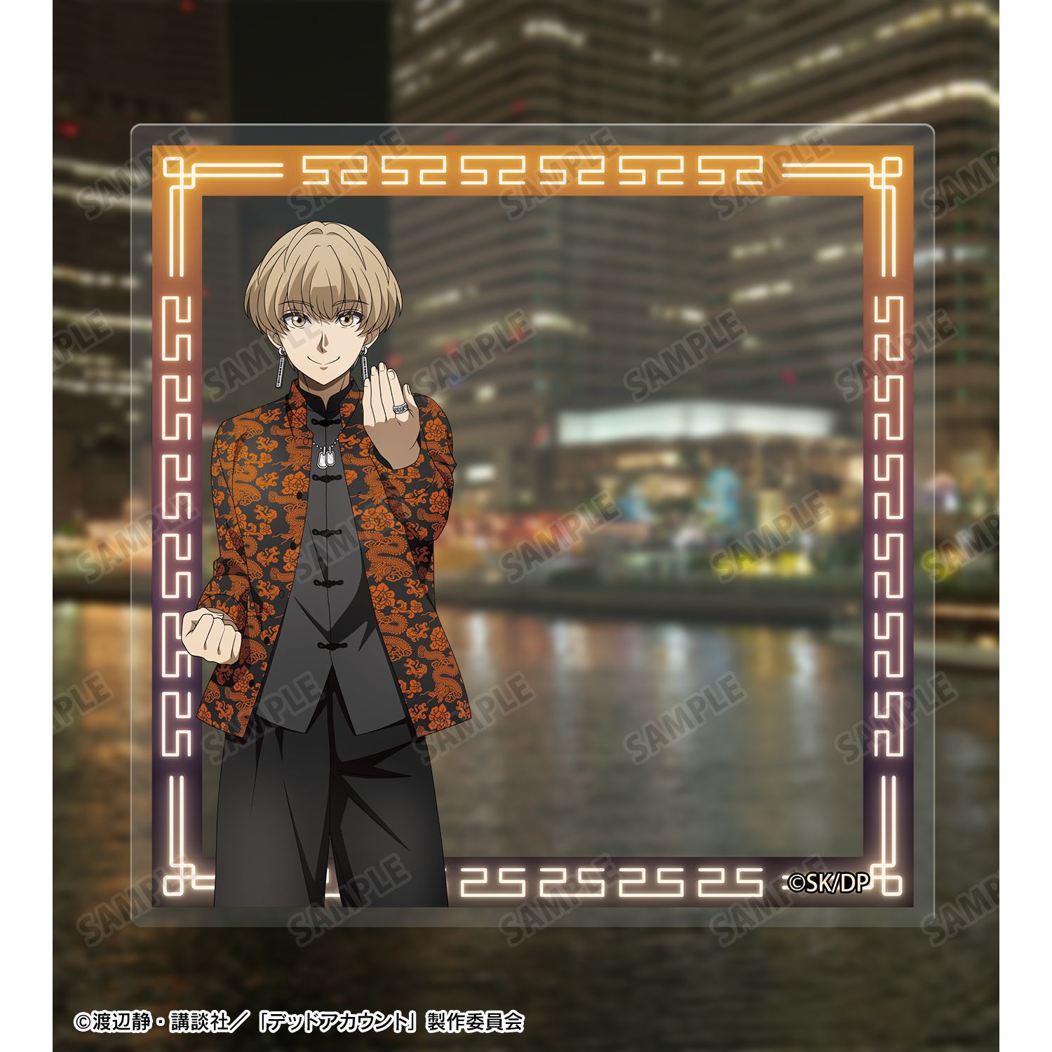 TVアニメ『デッドアカウント』 描き下ろし 羽住蓮理 チャイナ服ver. アクリルカード2枚セット 画像 5 | AniSmile