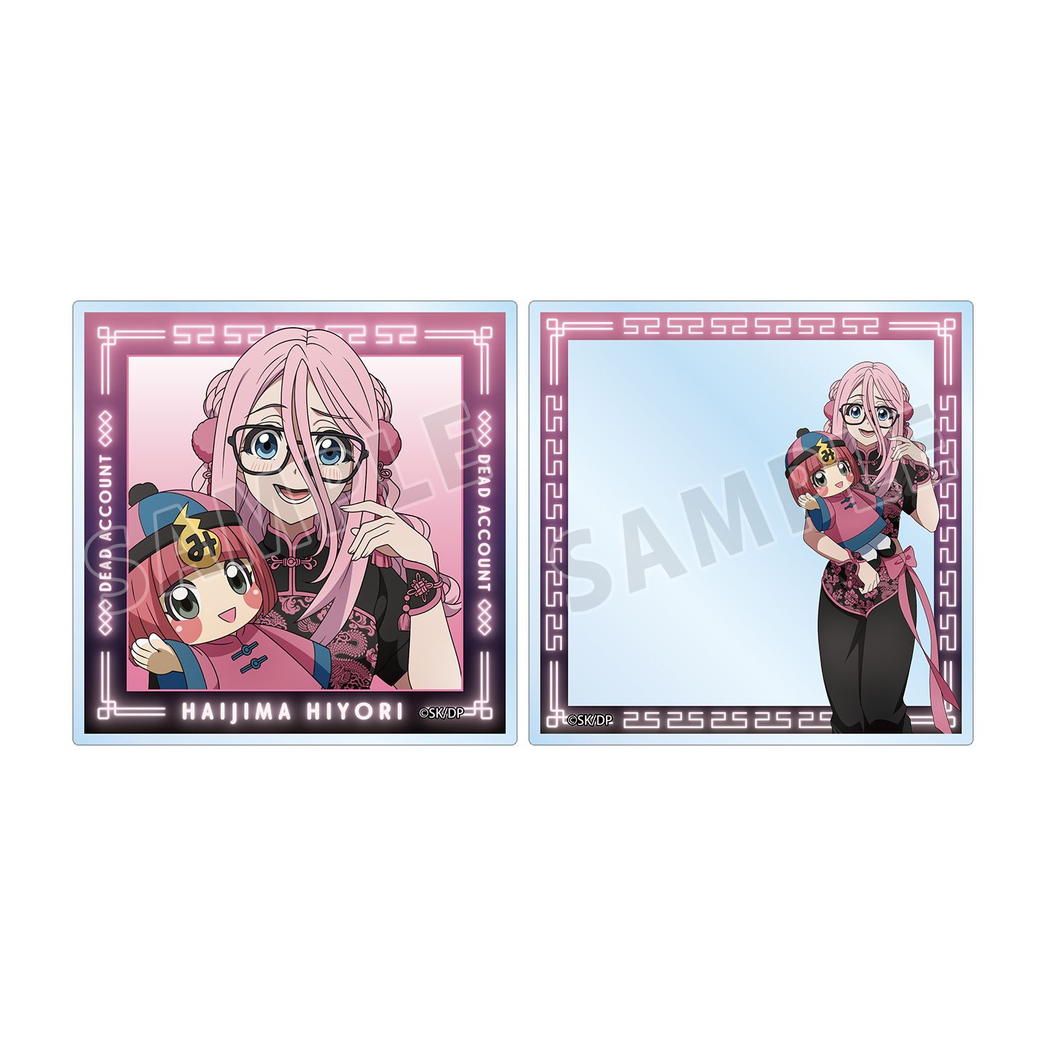 TVアニメ『デッドアカウント』 描き下ろし 灰島ひより チャイナ服ver. アクリルカード2枚セット - 公式商品画像 | AniSmile