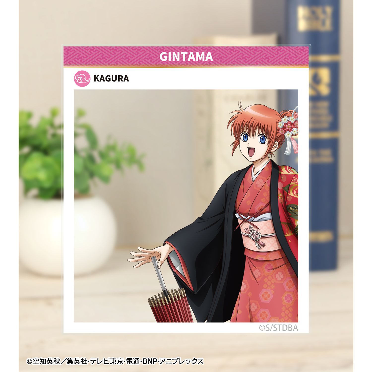 銀魂 描き下ろし 神楽 片面花柄和装ver. アクリルシート 画像 3 | AniSmile