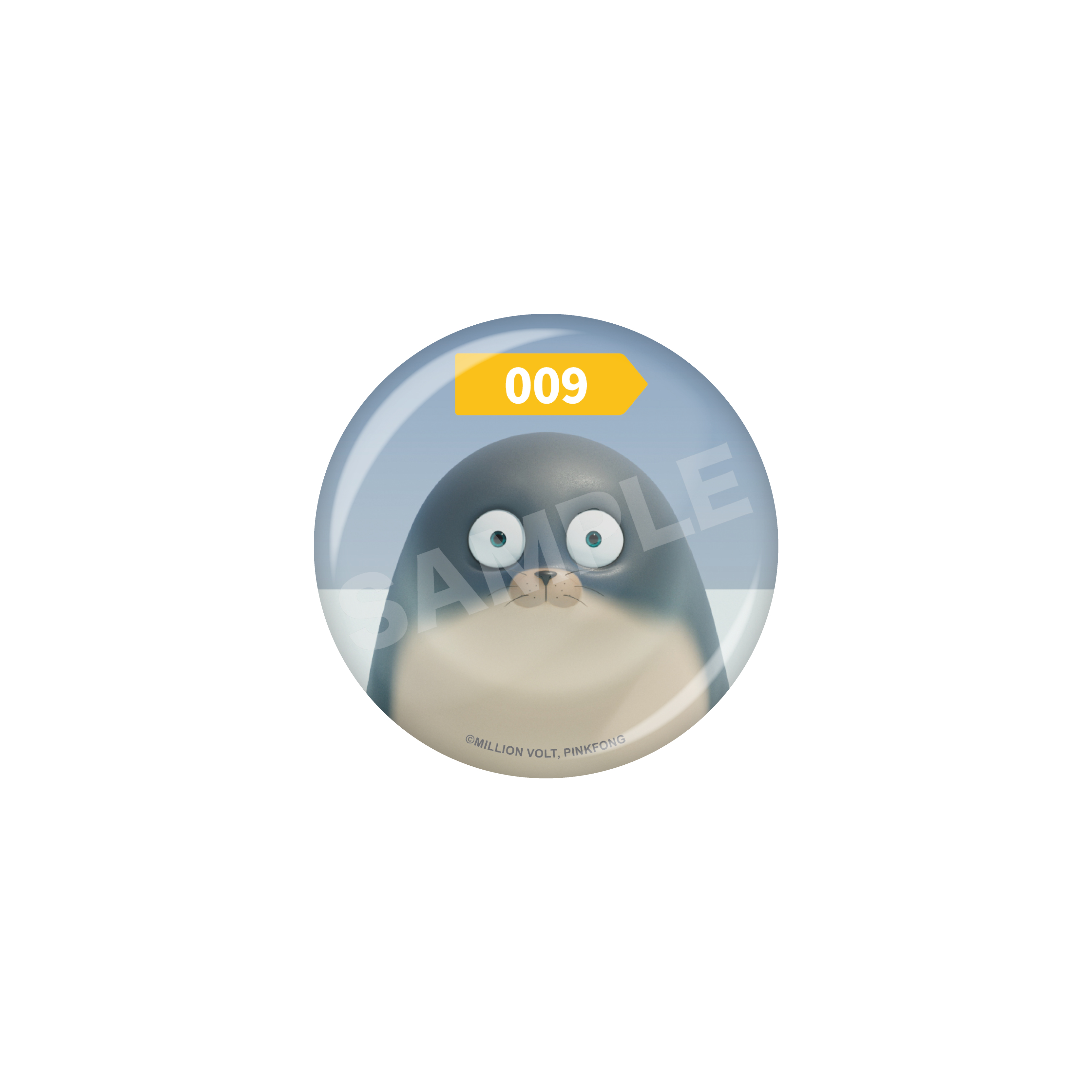 SEALOOK 缶バッジ /10 009クジラザラシ 画像 3 | AniSmile