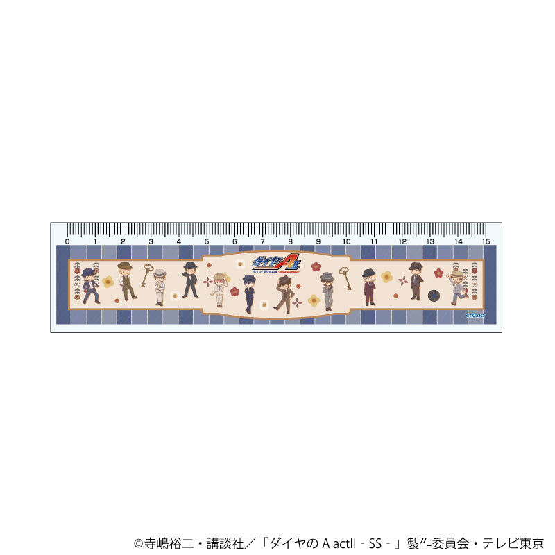定規15cm「TVアニメ『ダイヤのA actⅡ -Second Season-』」01/整列デザイン(レトロアートイラスト) - 公式商品画像 | AniSmile